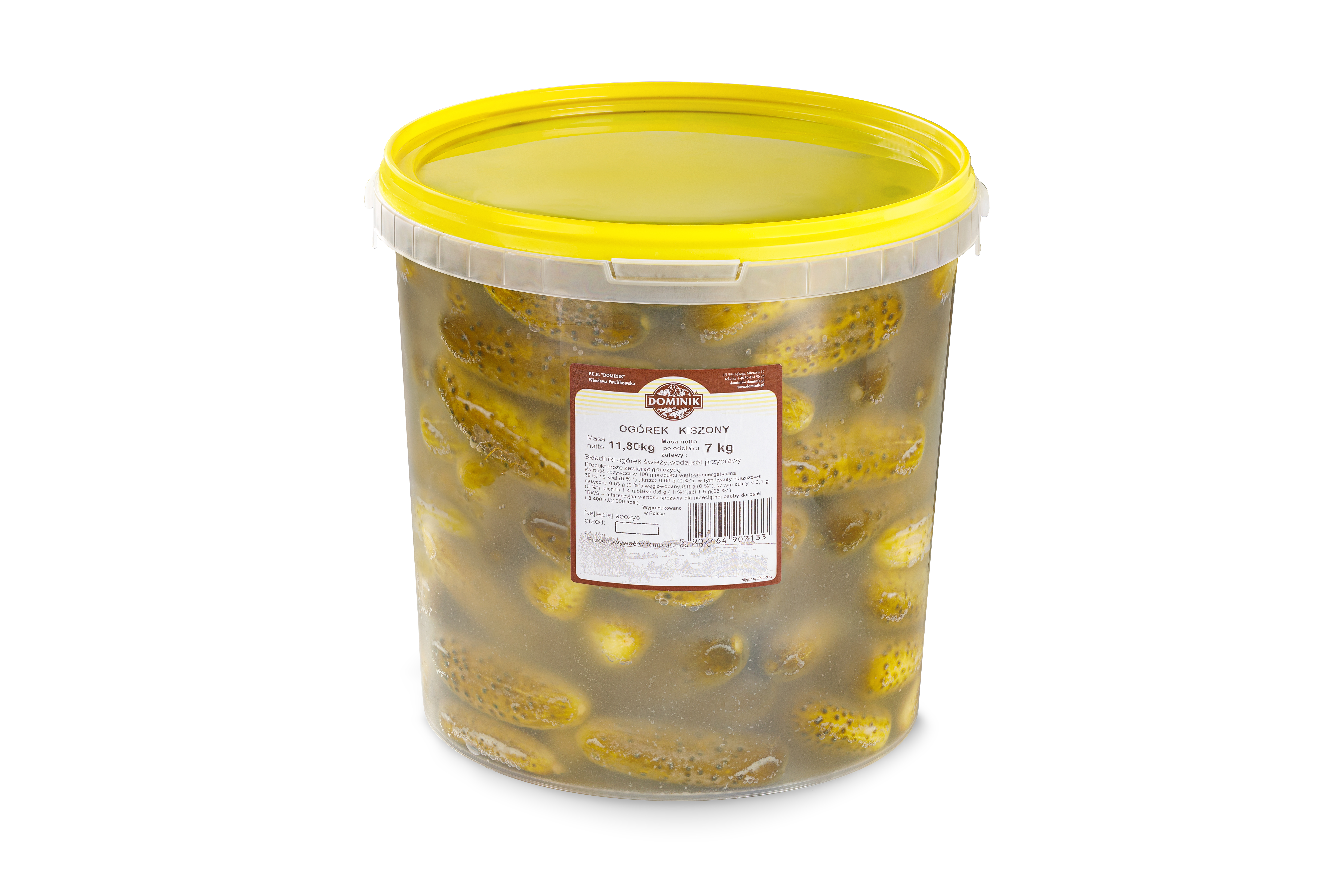 Ogórki Kiszone Polska 11,8Kg Dominik