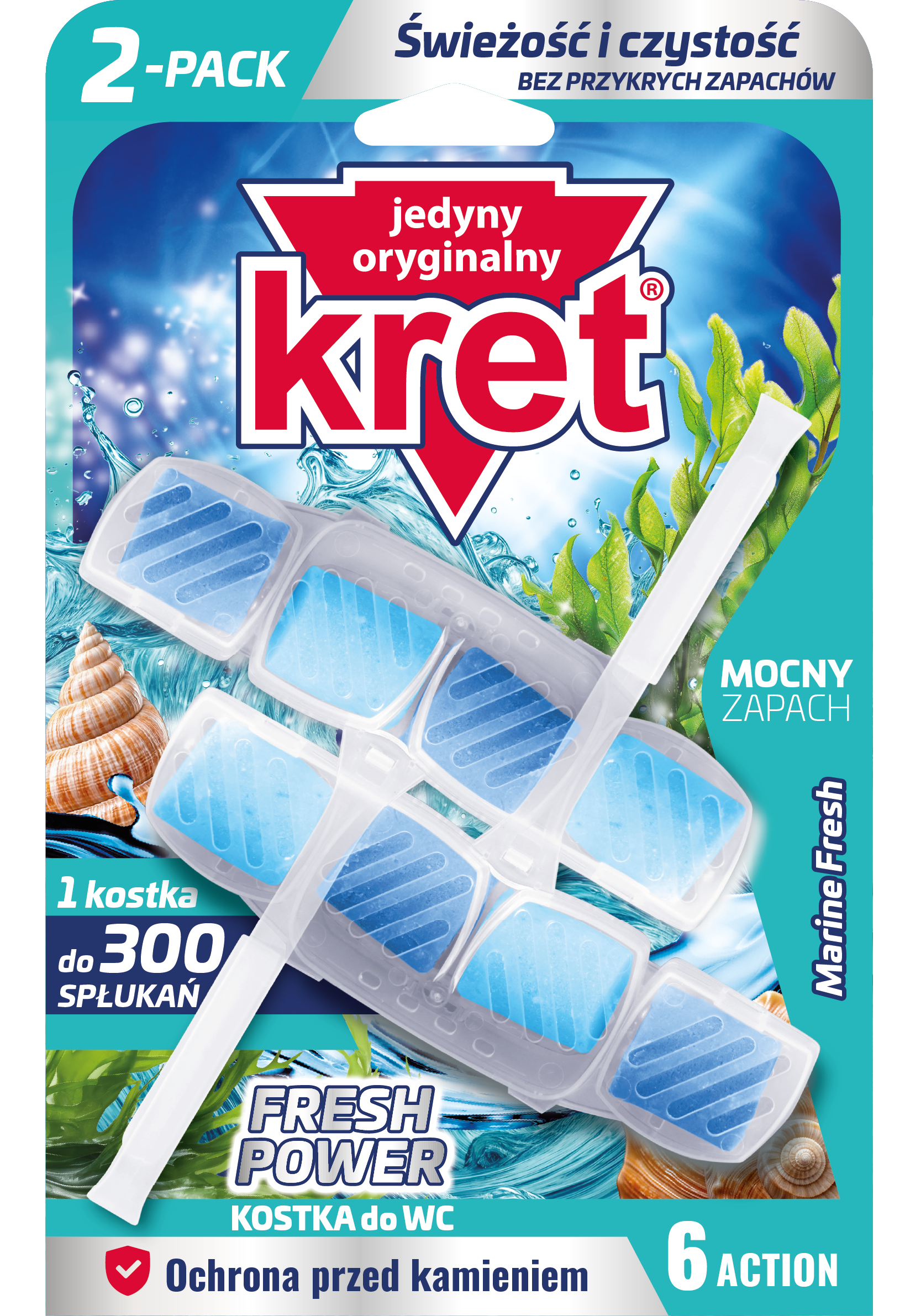 Kret Kostka Wc Fresh Power Marine Fresh 2X40G