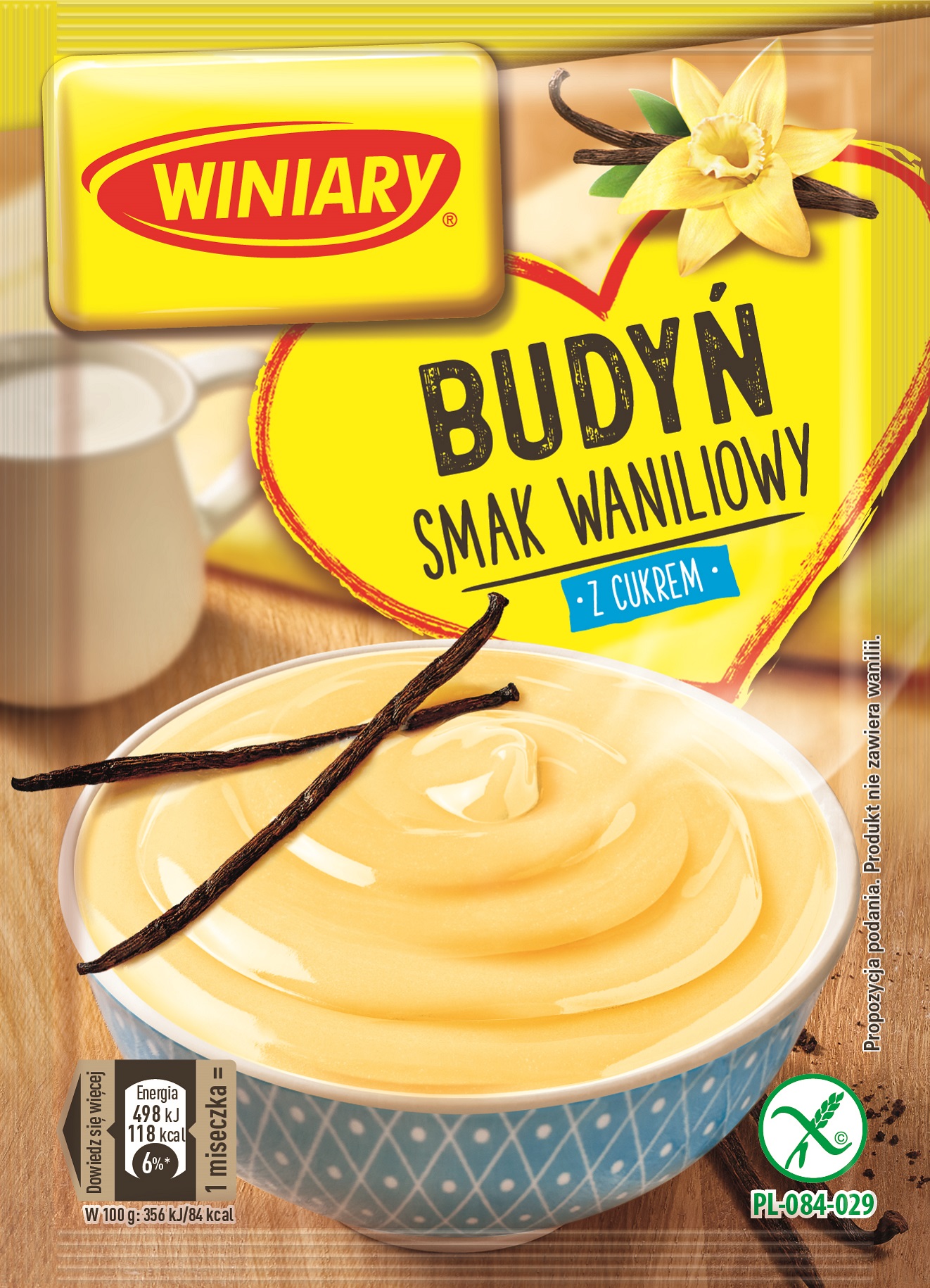 Winiary Budyń Z Cukrem Smak Waniliowy 60G