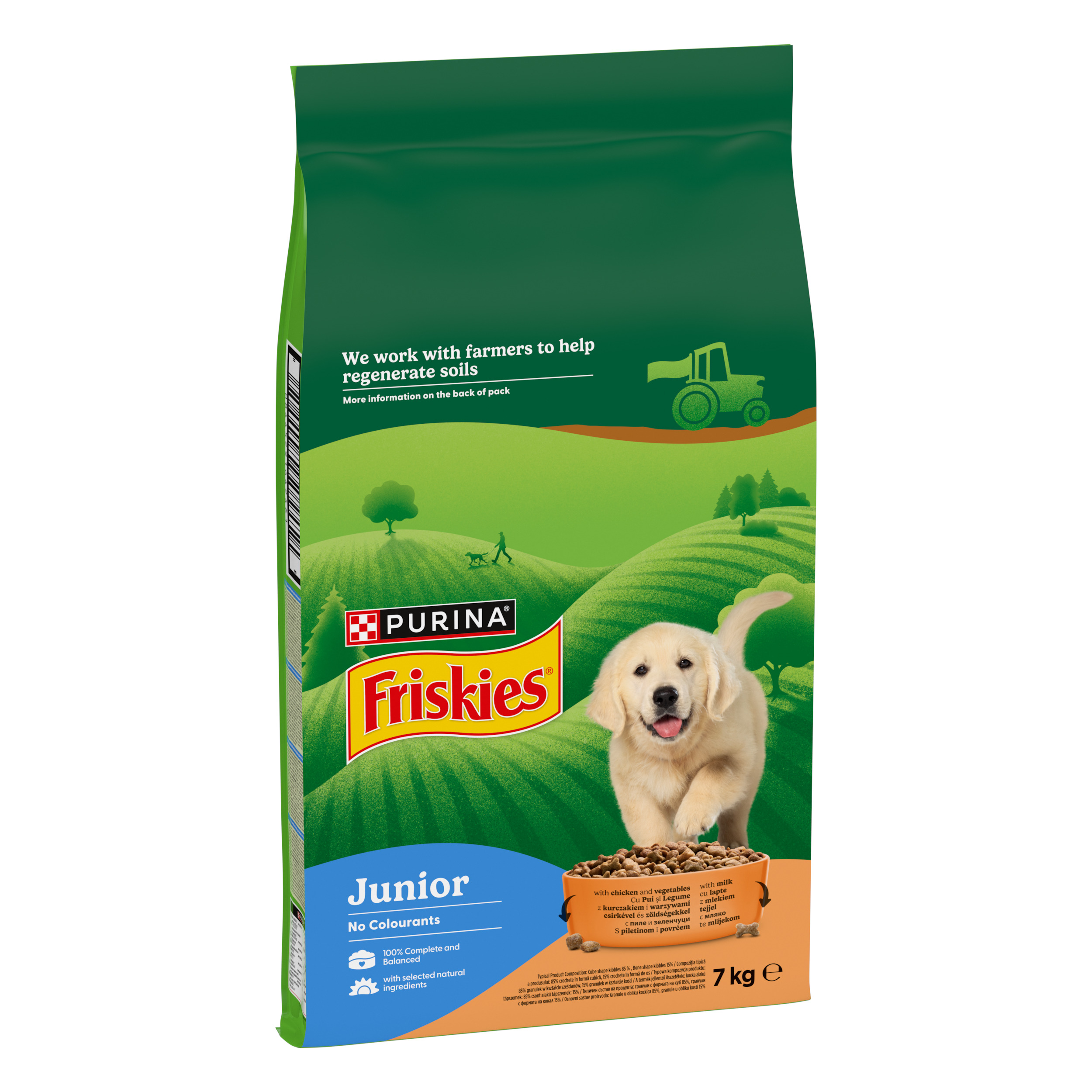 Friskies® Junior Z Kurczakiem, Z Warzywami I Z Mlekiem 7 Kg
