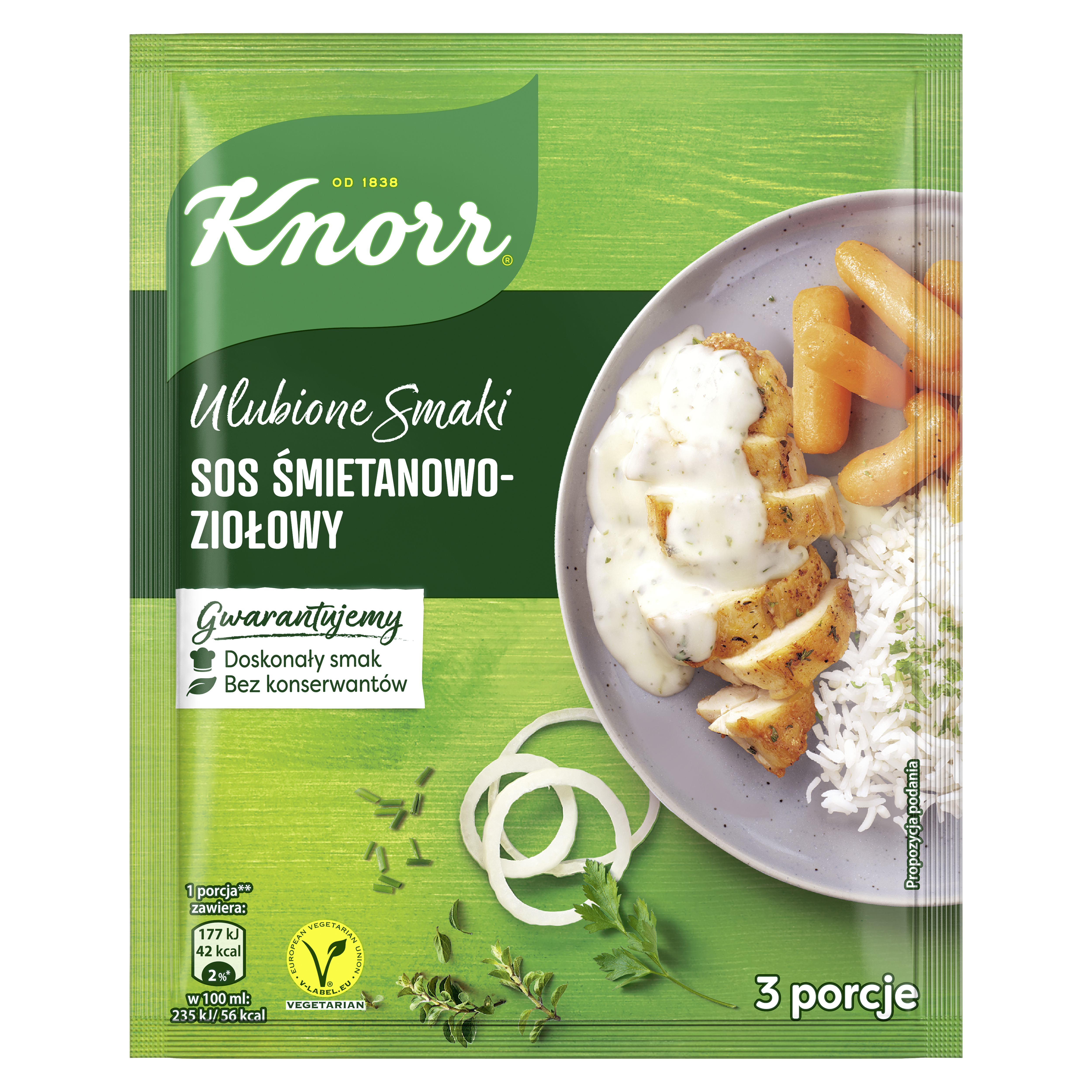 Knorr Ulubione Smaki Sos Śmietanowo-Ziołowy 29 G
