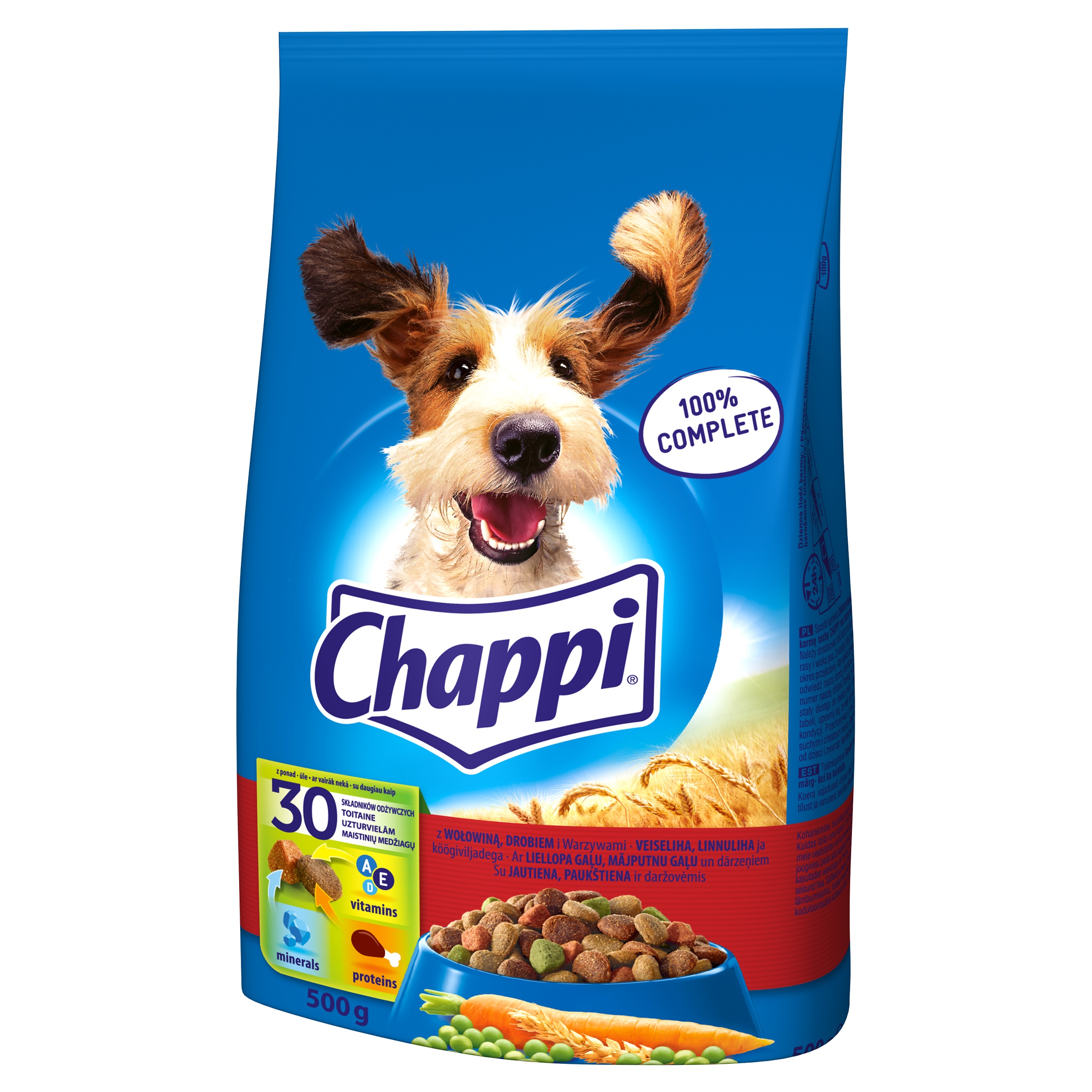 Chappi Suchy Z Wołowiną I Drobiem 500G Karma Dla Psów