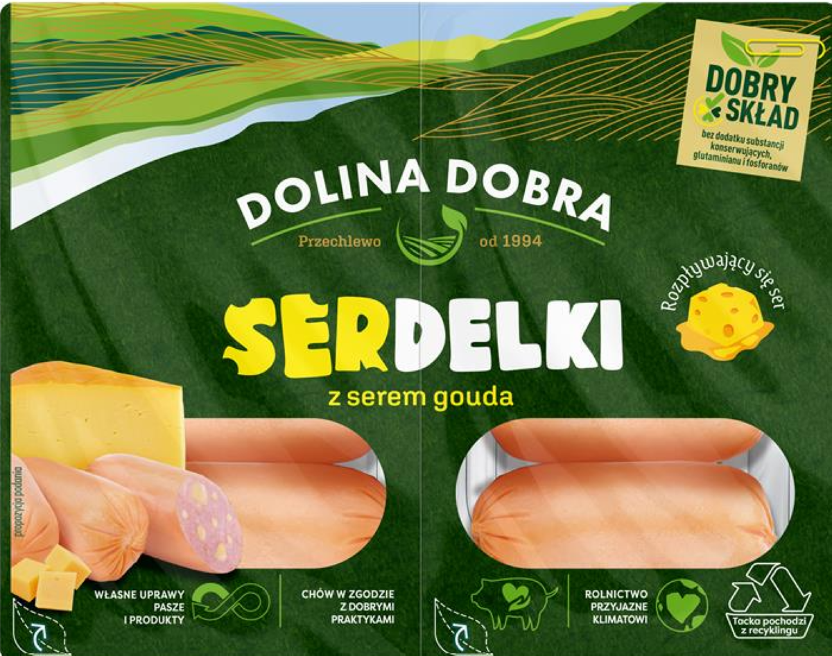 Serdelki Z Serem Gouda 200 G Dolina Dobra