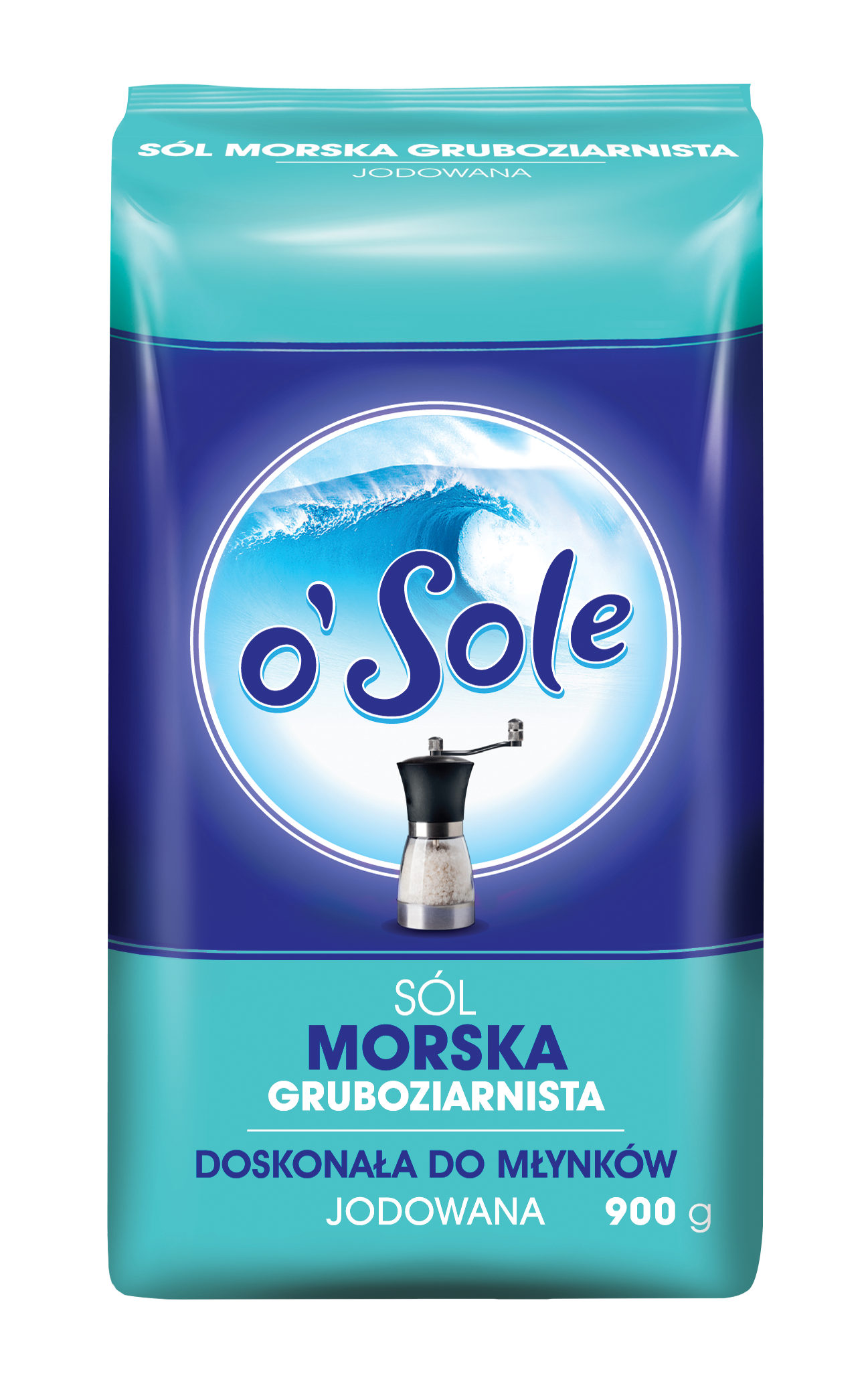 Sól Morska Gruboziarnista Jodowana 0,9 Kg O'Sole