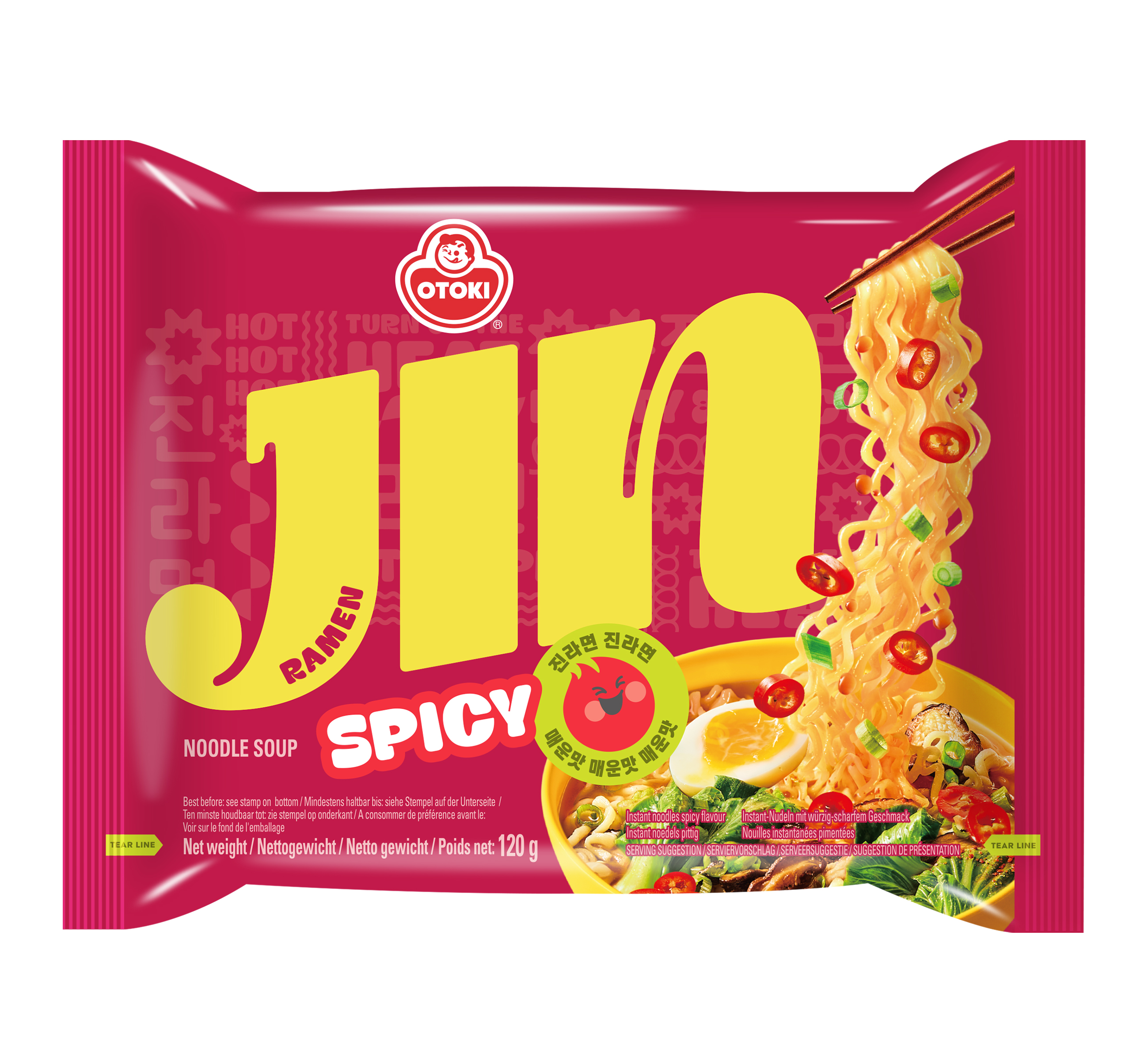 Otoki Jin Zupa Instant Ramen Spicy 120G
