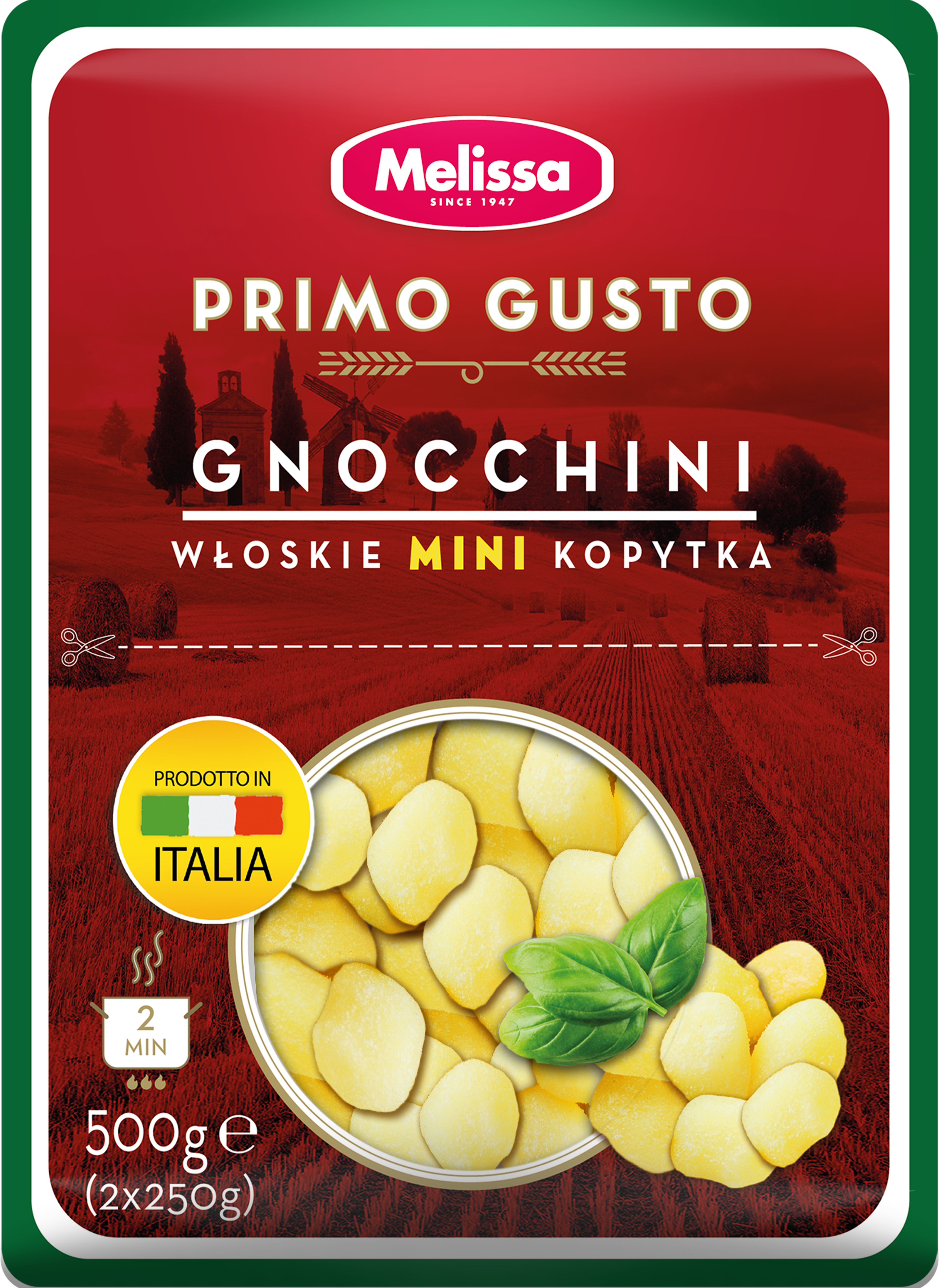 Melissa Primo Gusto Gnocchini Włoskie Mini Kopytka Ziemniaczane 500 G