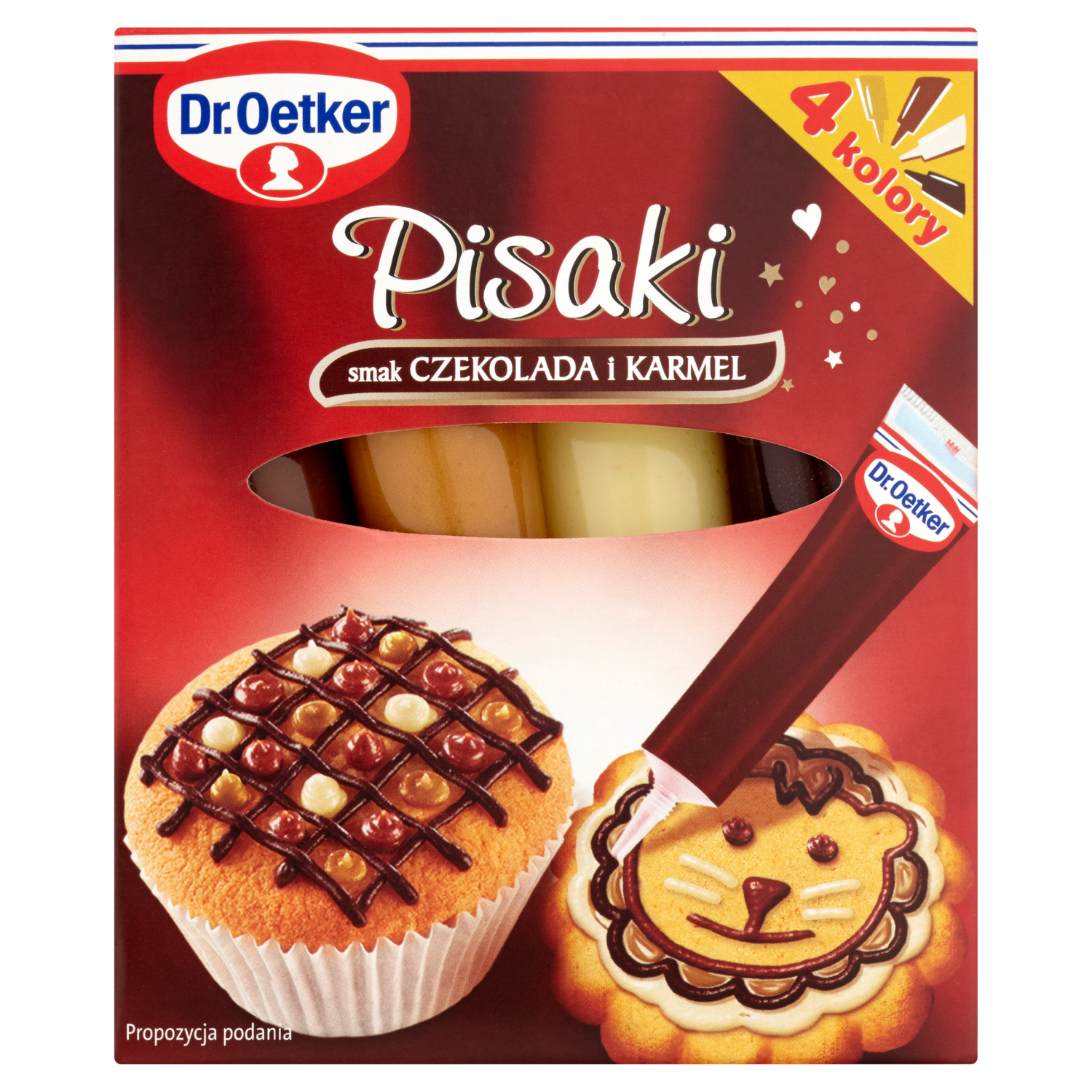 Dr. Oetker Pisaki Smak Czekolada I Karmel 76 G (4 Tubki)