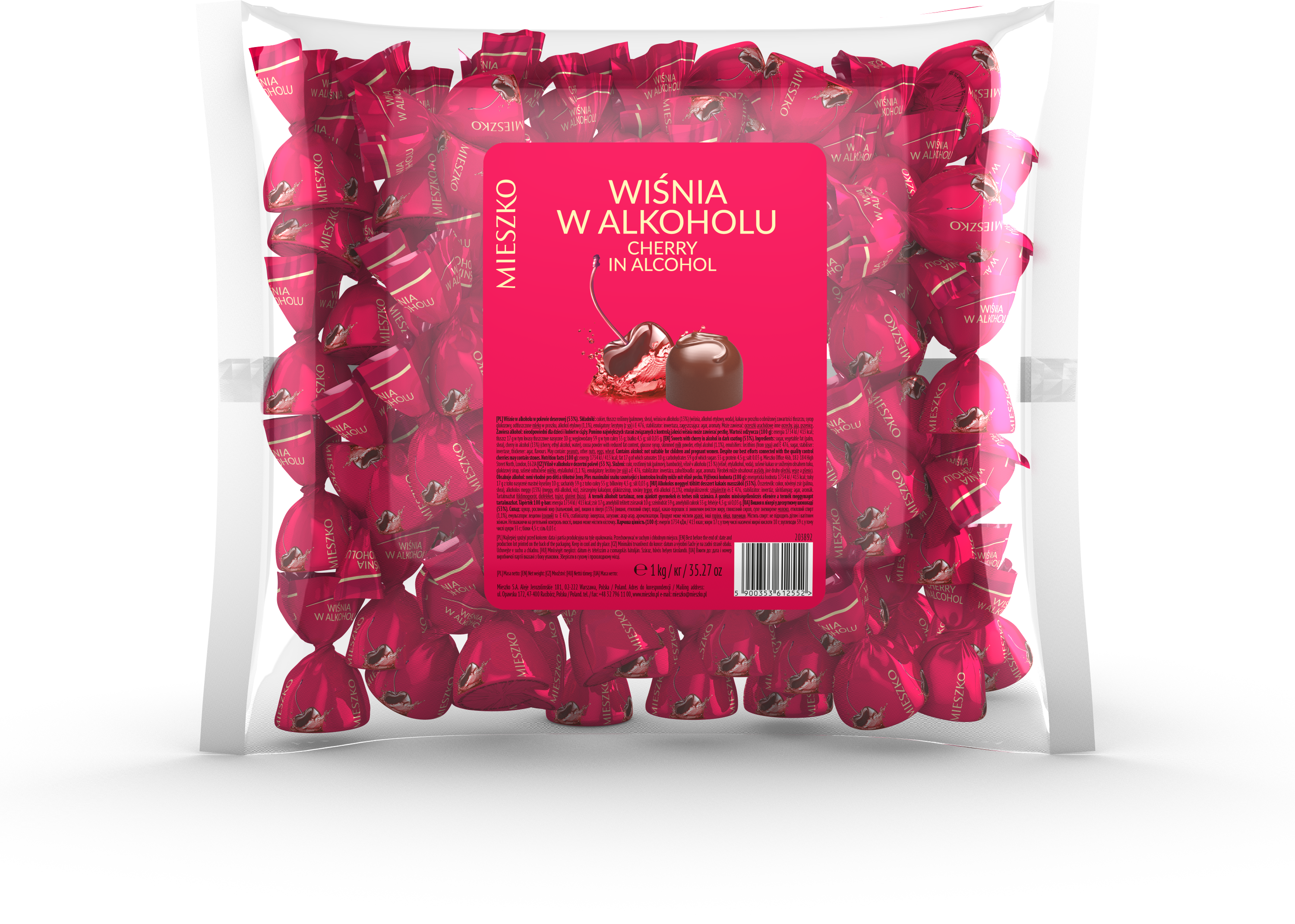 Wiśnia W Alkoholu 1Kg Mieszko