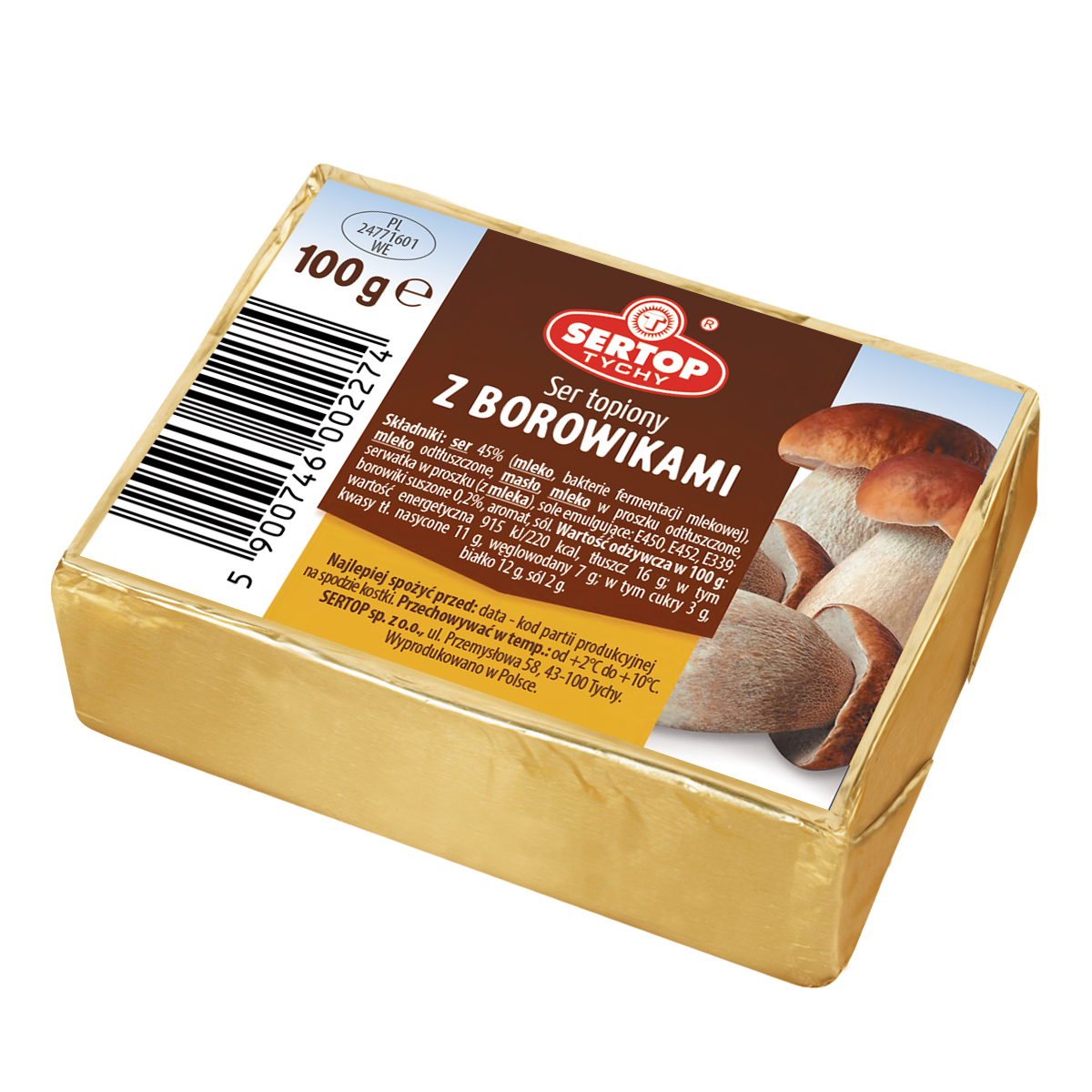 Ser Topiony Z Borowikami Kostka Sertop 100 G