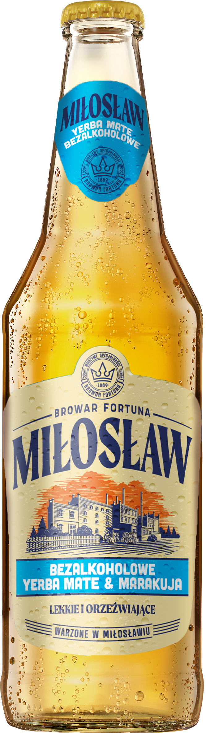 Miłosław Bezalkoholowe Yerba Mate & Maracuja 500 Ml Butelka Zwrotna