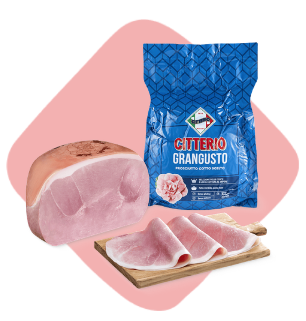 Prosciutto Cotto Alta Qualita Grangusto Ok. 3,5 Kg G.Citterio