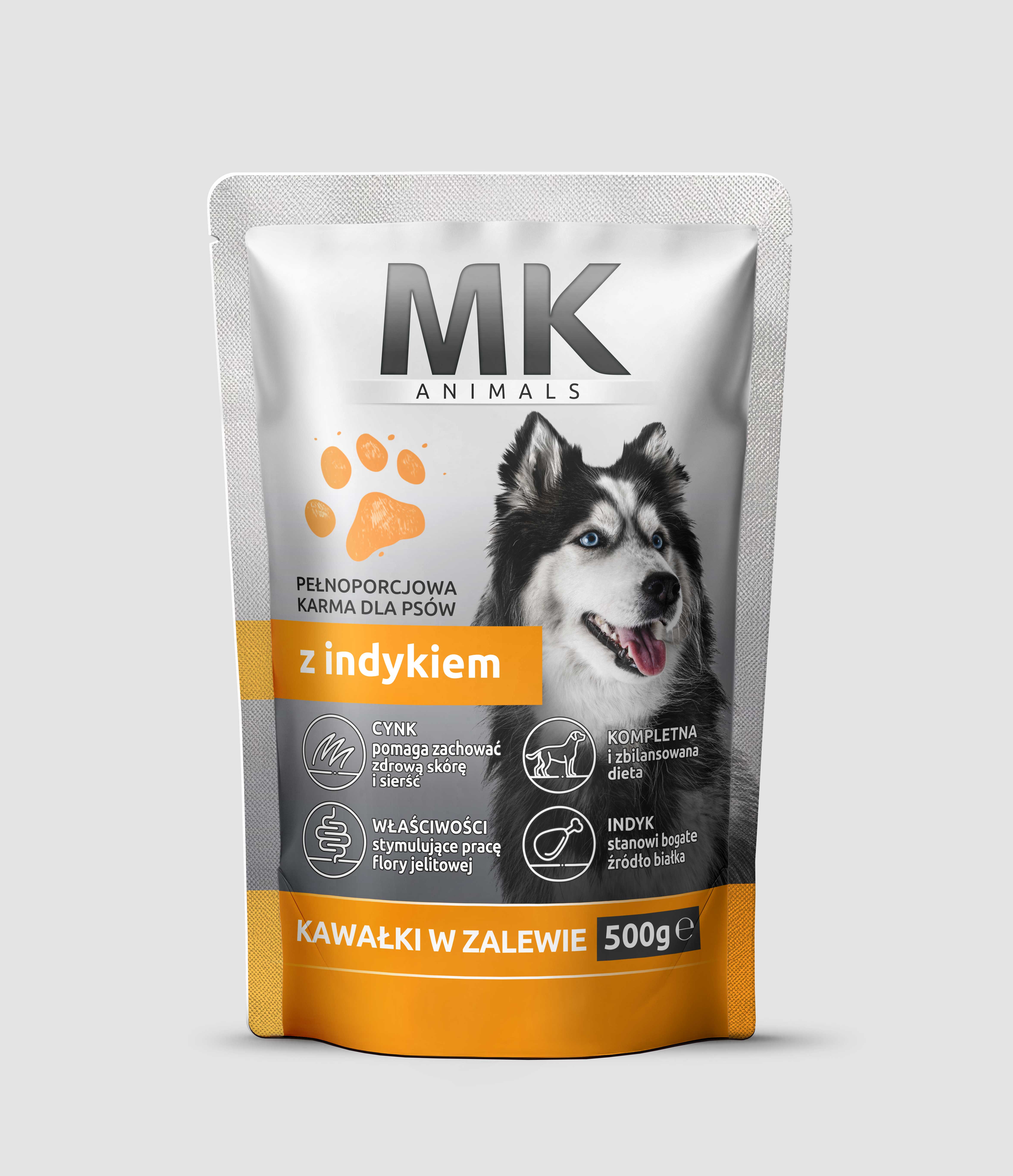 Mk Animals Saszetka Dla Psów Z Indykiem 500 G