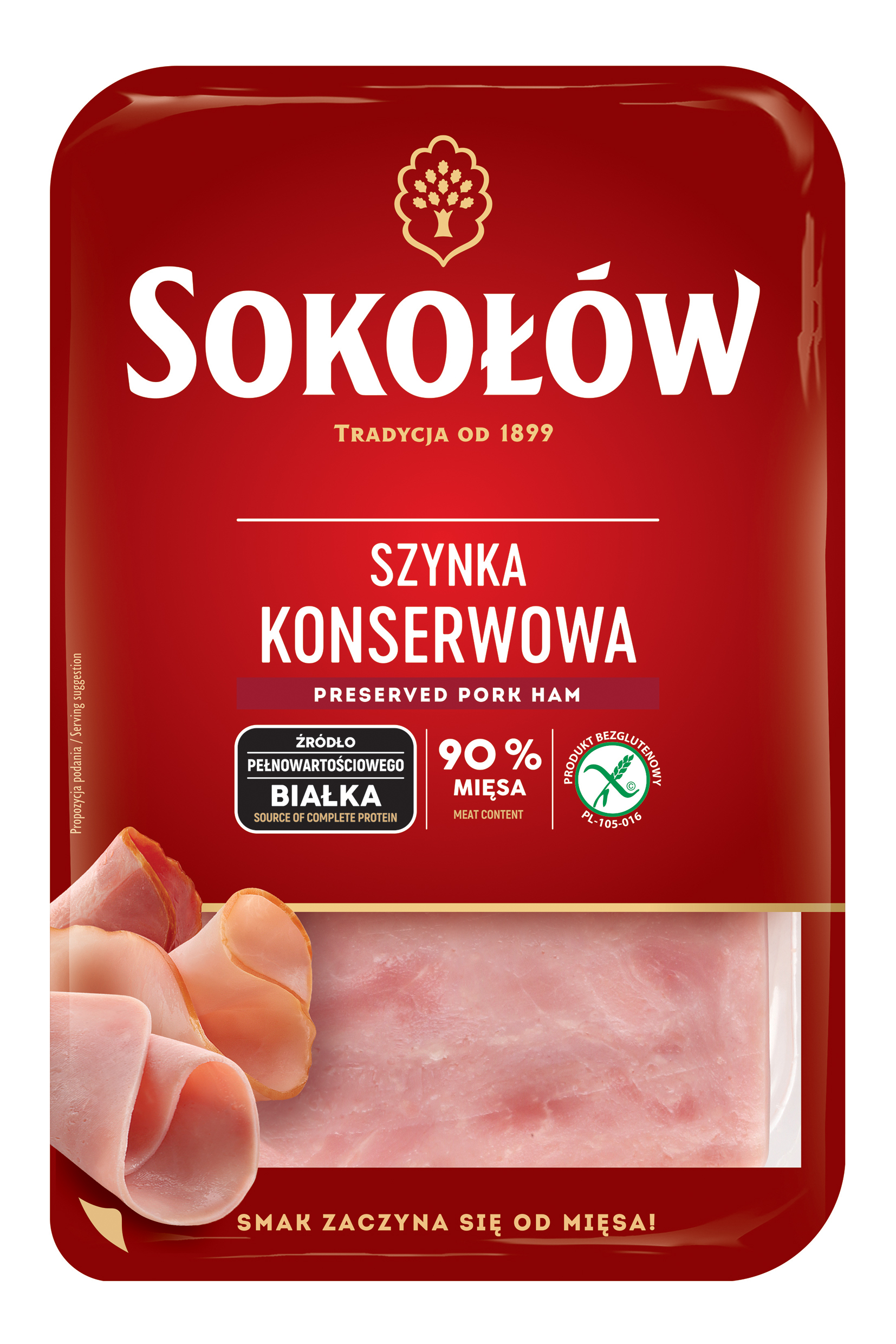 Szynka Konserwowa Plastry 500 G Sokołów