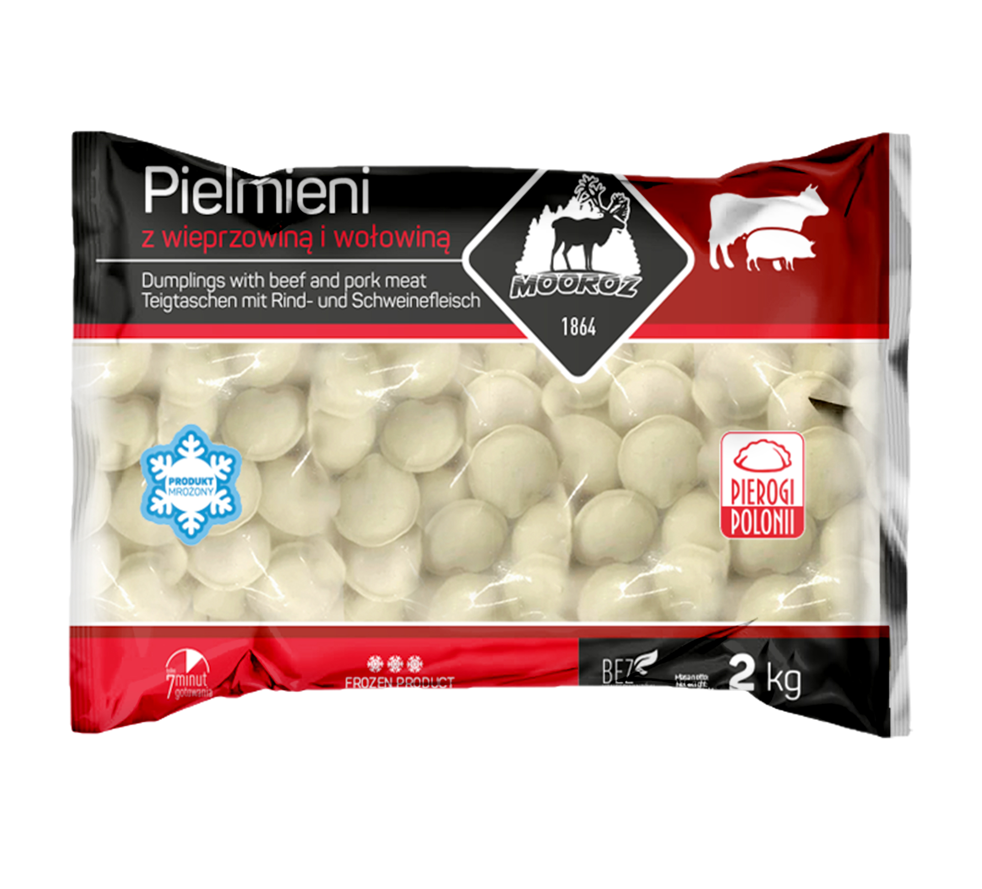 Mooroz Pielmieni Z Mięsem Wieprzowo-Wołowym 2 Kg