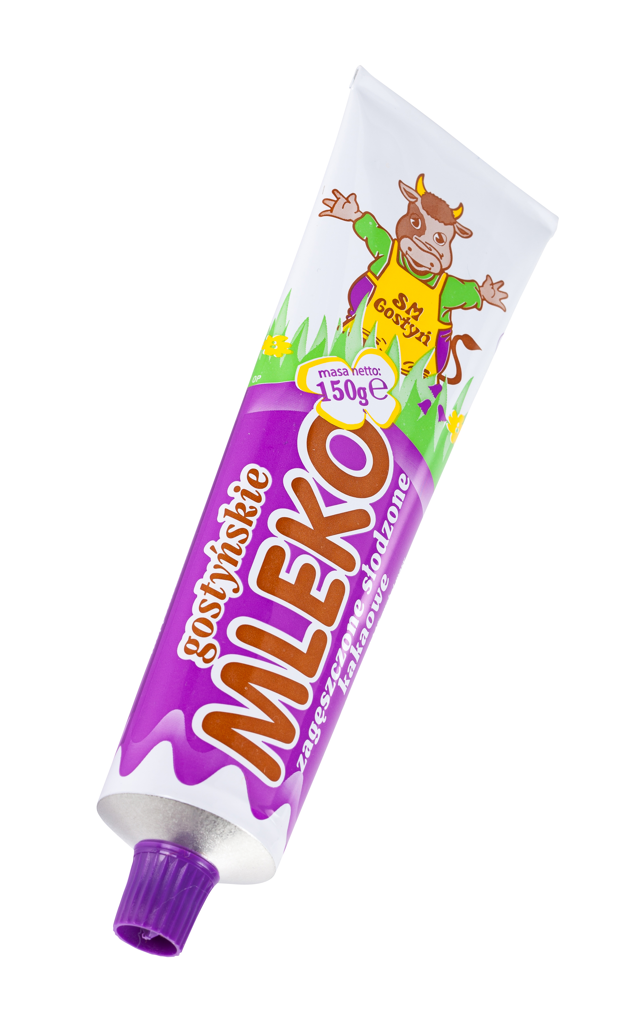 Spółdzielnia Mleczarska W Gostyniu. Mleko Zagęszczone Słodzone Kakaowe Gostyńskie - Tuba 150G