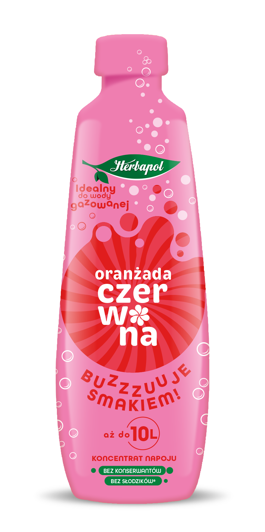 Herbapol Koncentrat Napoju Oranżada Czerwona 405 Ml