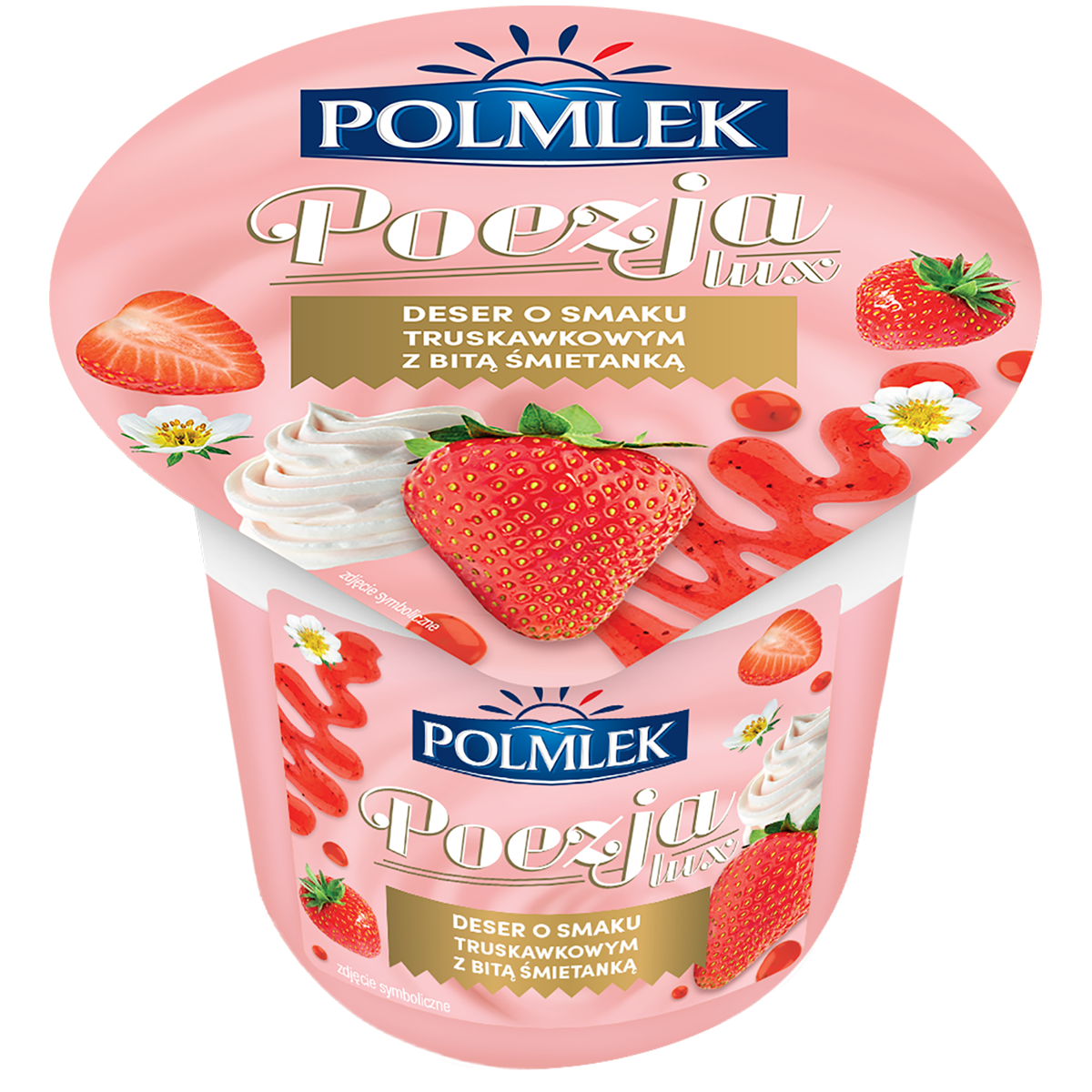 Polmlek Poezja Lux Deser Mleczny O Smaku Truskawkowym Z Bitą Śmietanką Waniliową 180 G