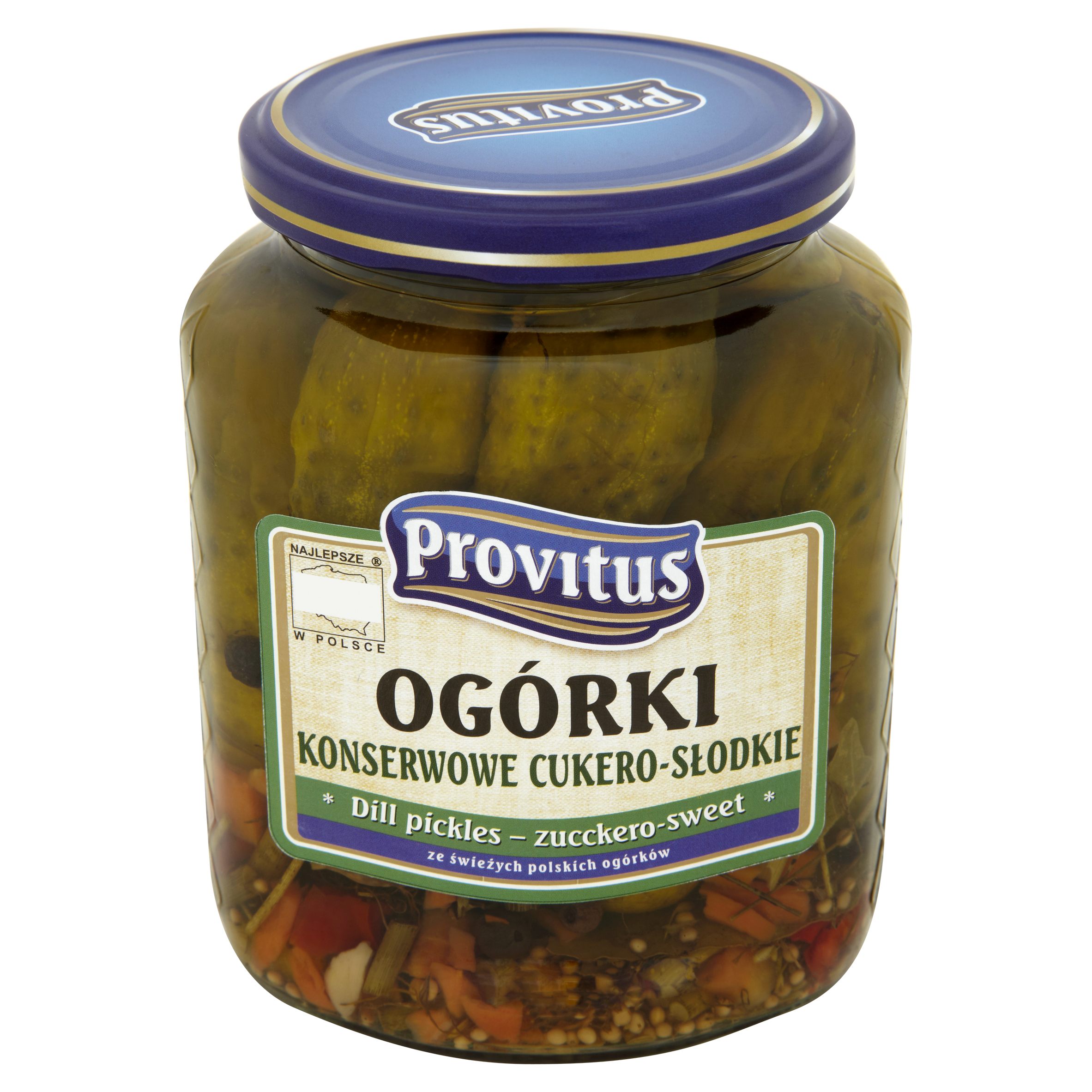 Ogórki Konserwowe Cukero-Słodkie Provitus 640G