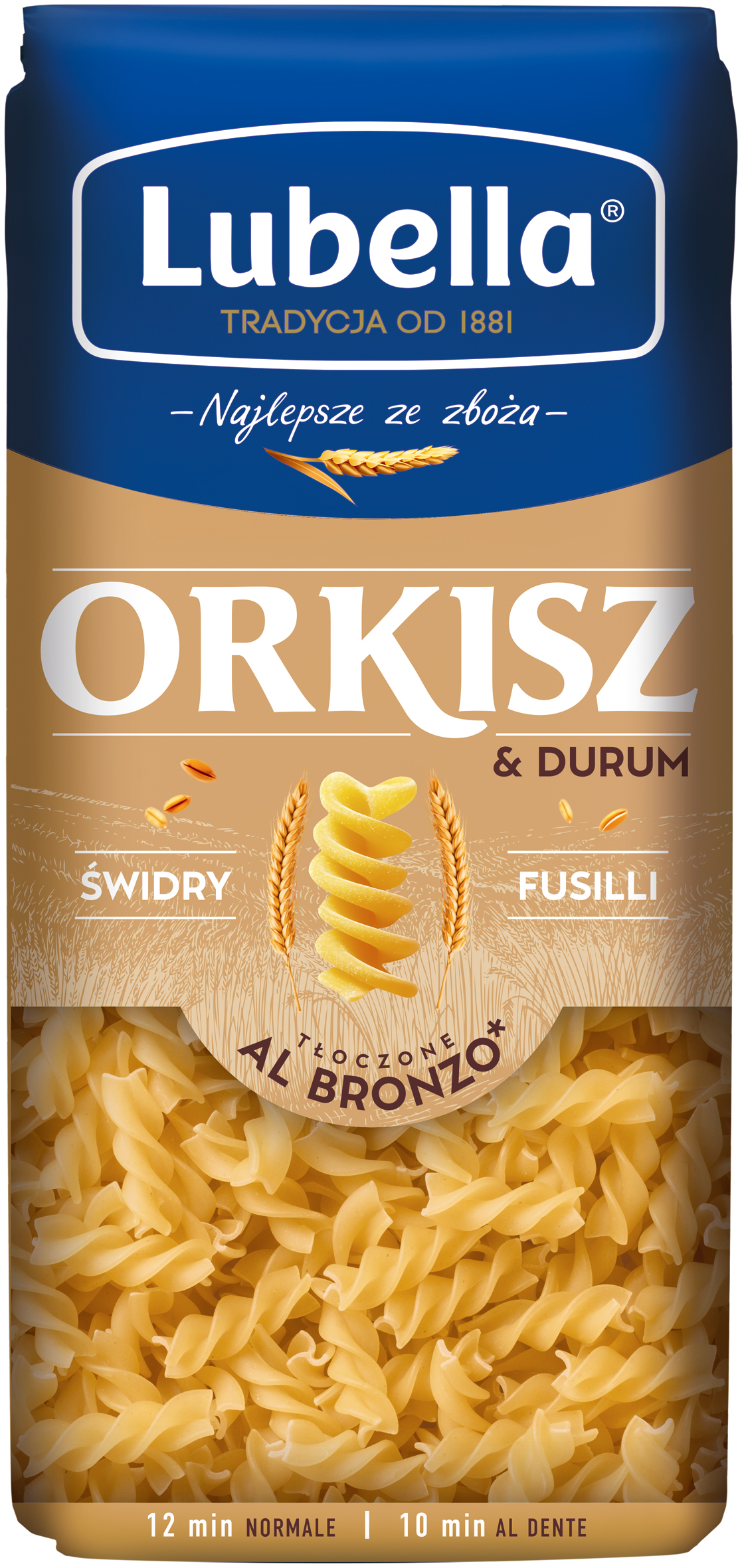 Lubella Orkisz Makaron Świdry Fusilli 400G