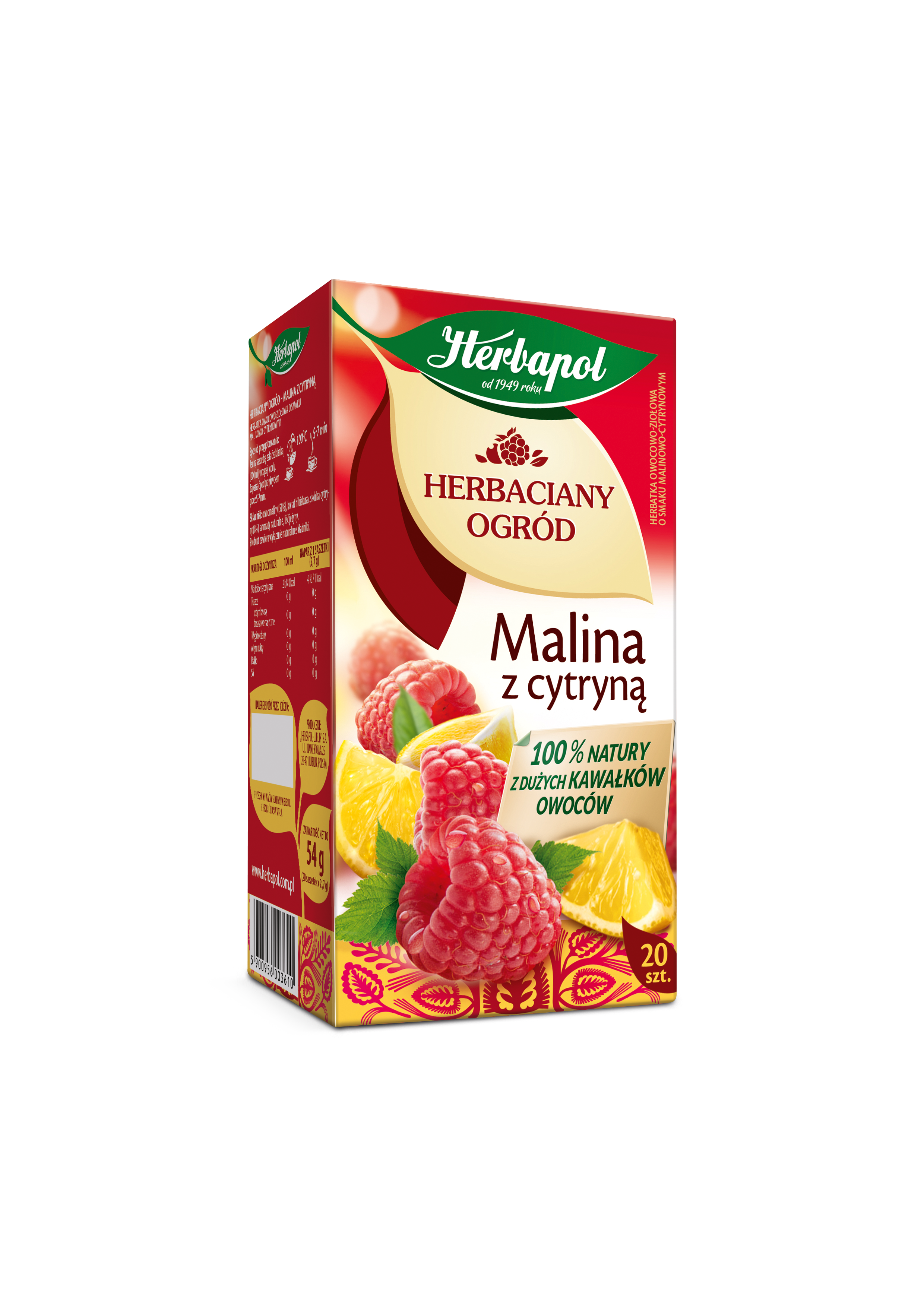Herbaciany Ogród Herbatka Owocowa Malina Z Cytryną 20Tb/54G