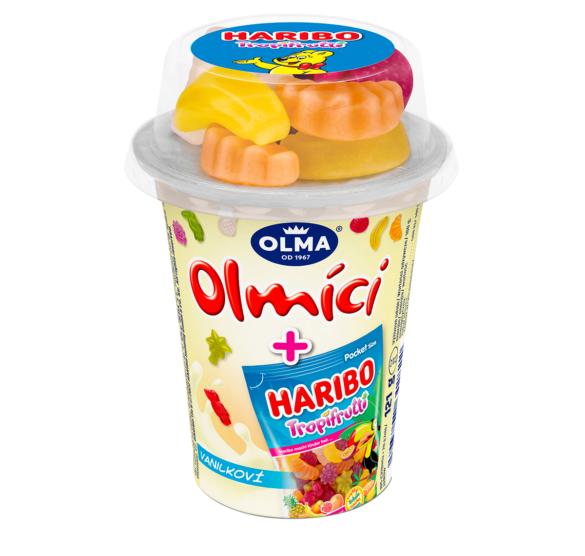 Jogurt Olmici Z Żelkami Haribo Tropifrutti Wanilia 121G