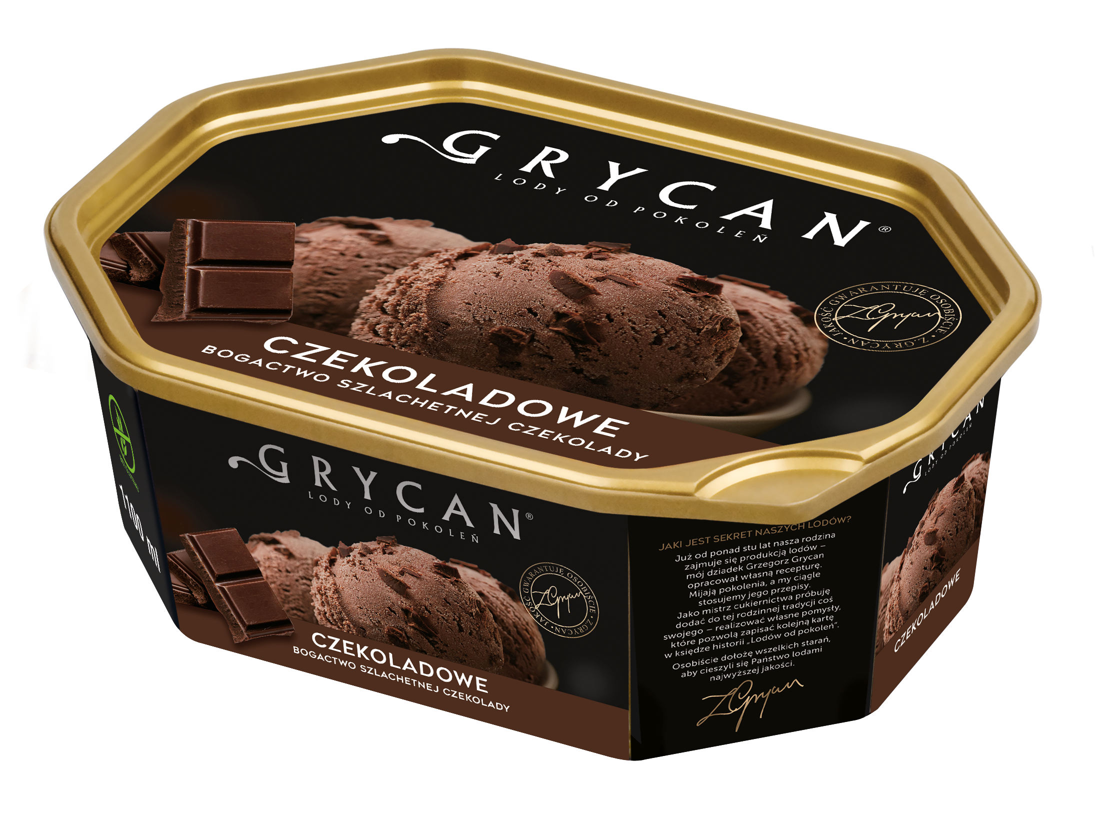 Lody Familijne Czekoladowe Grycan 1100Ml