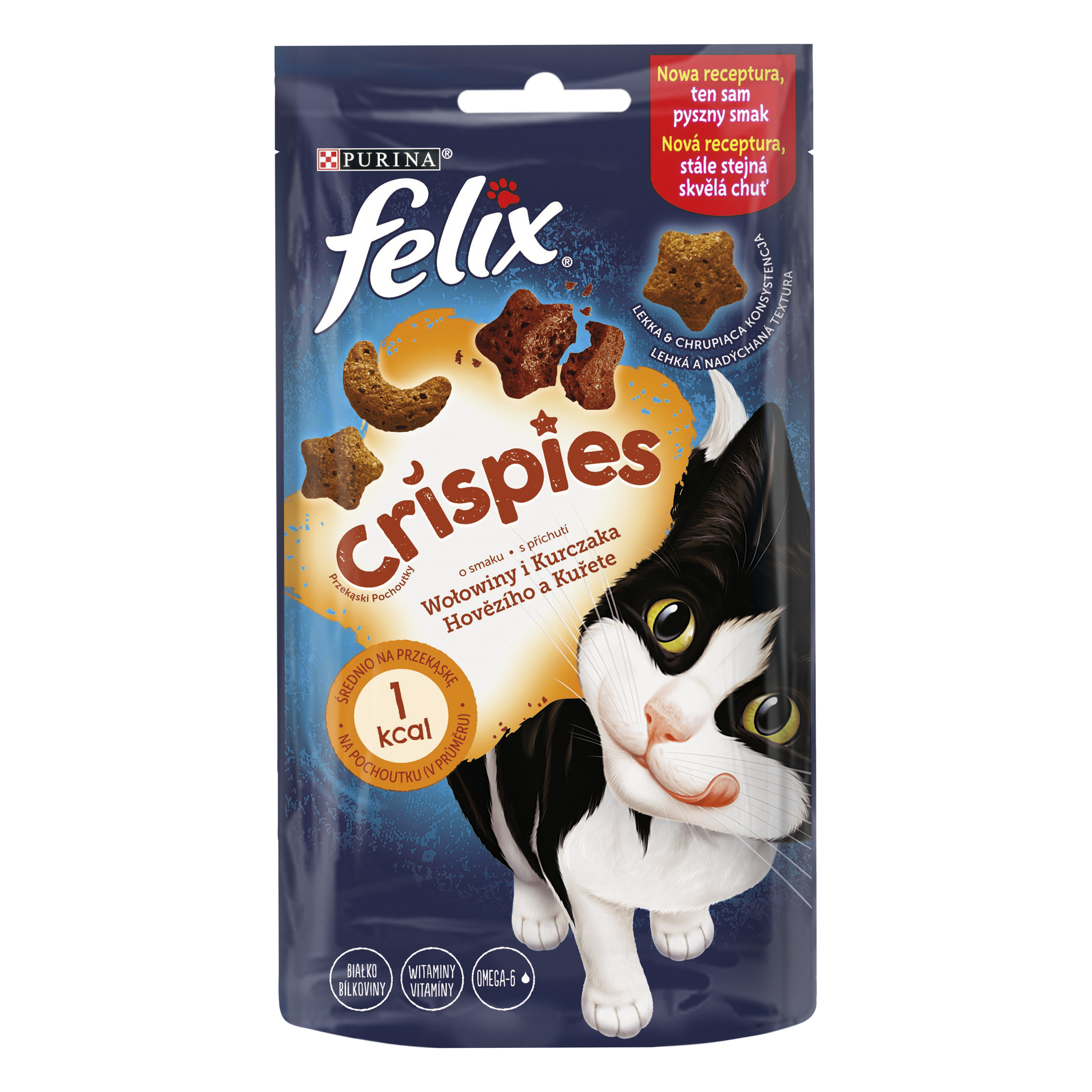 Felix® Crispies Przekąski O Smaku Wołowiny I Kurczaka 45G