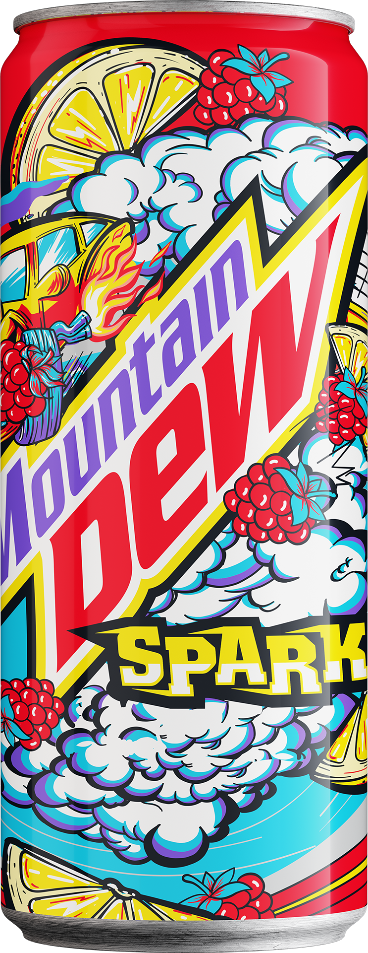 Mountain Dew Spark Napój Gazowany O Smaku Cytrynowo-Malinowym 330 Ml Kaucja