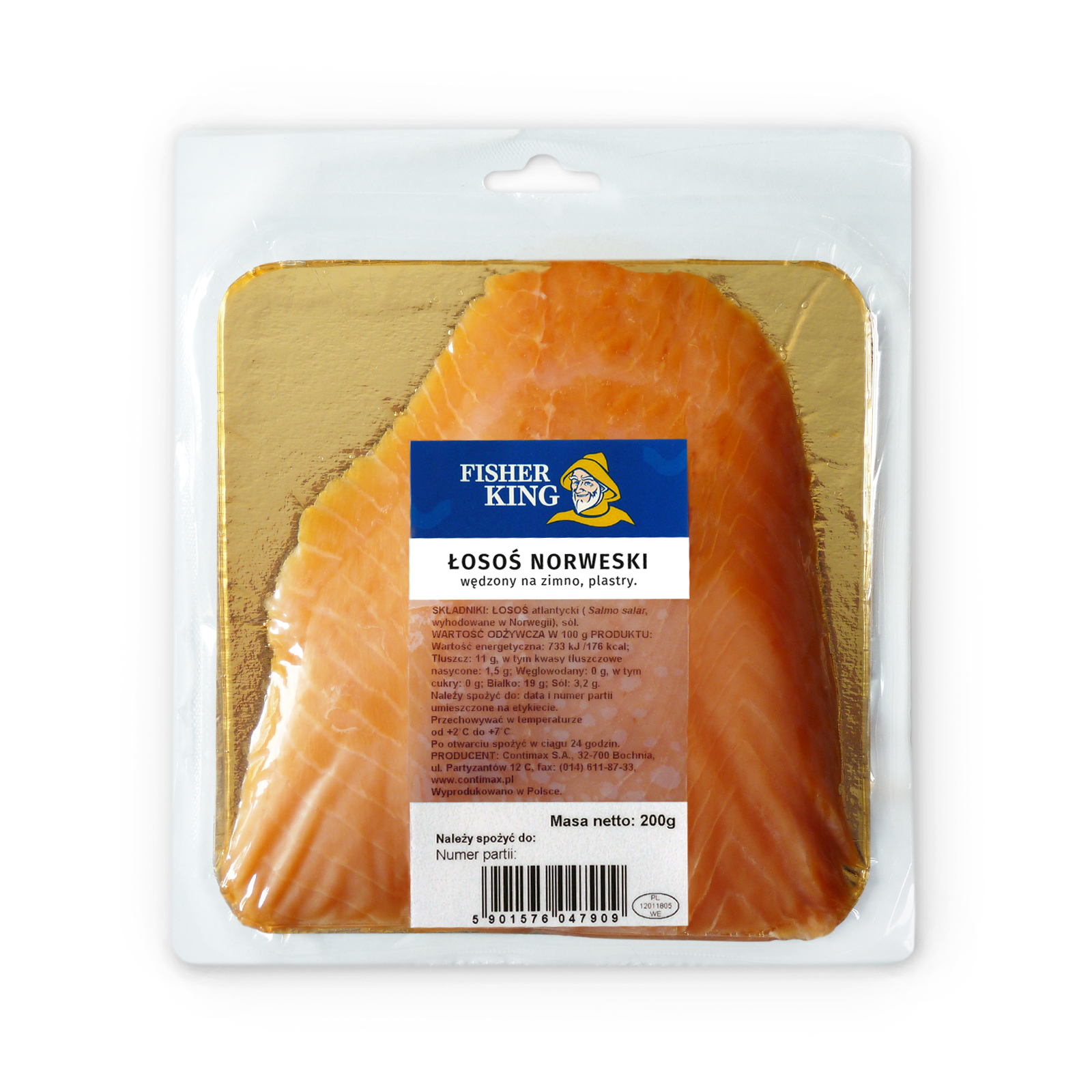 Łosoś Norweski Wędzony Na Zimno 200G Fisherking