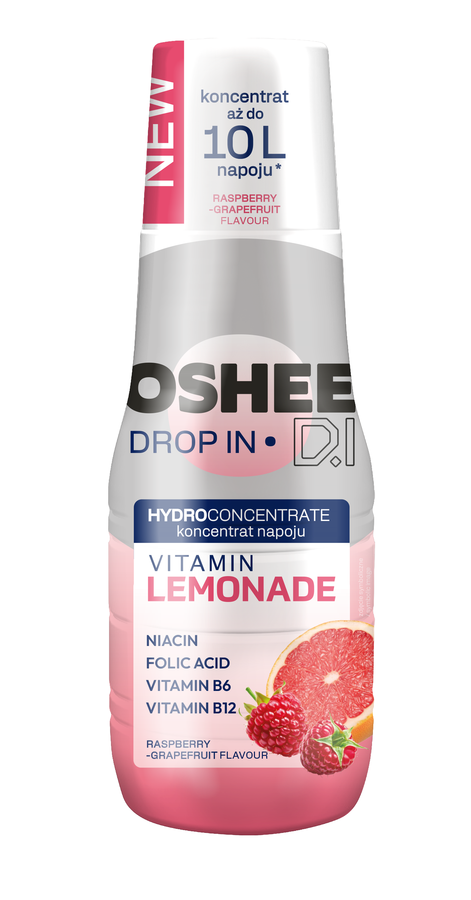 Oshee Drop In Hydroconcentrate Vitamin Lemonade Malina-Grejpfrut 500Ml