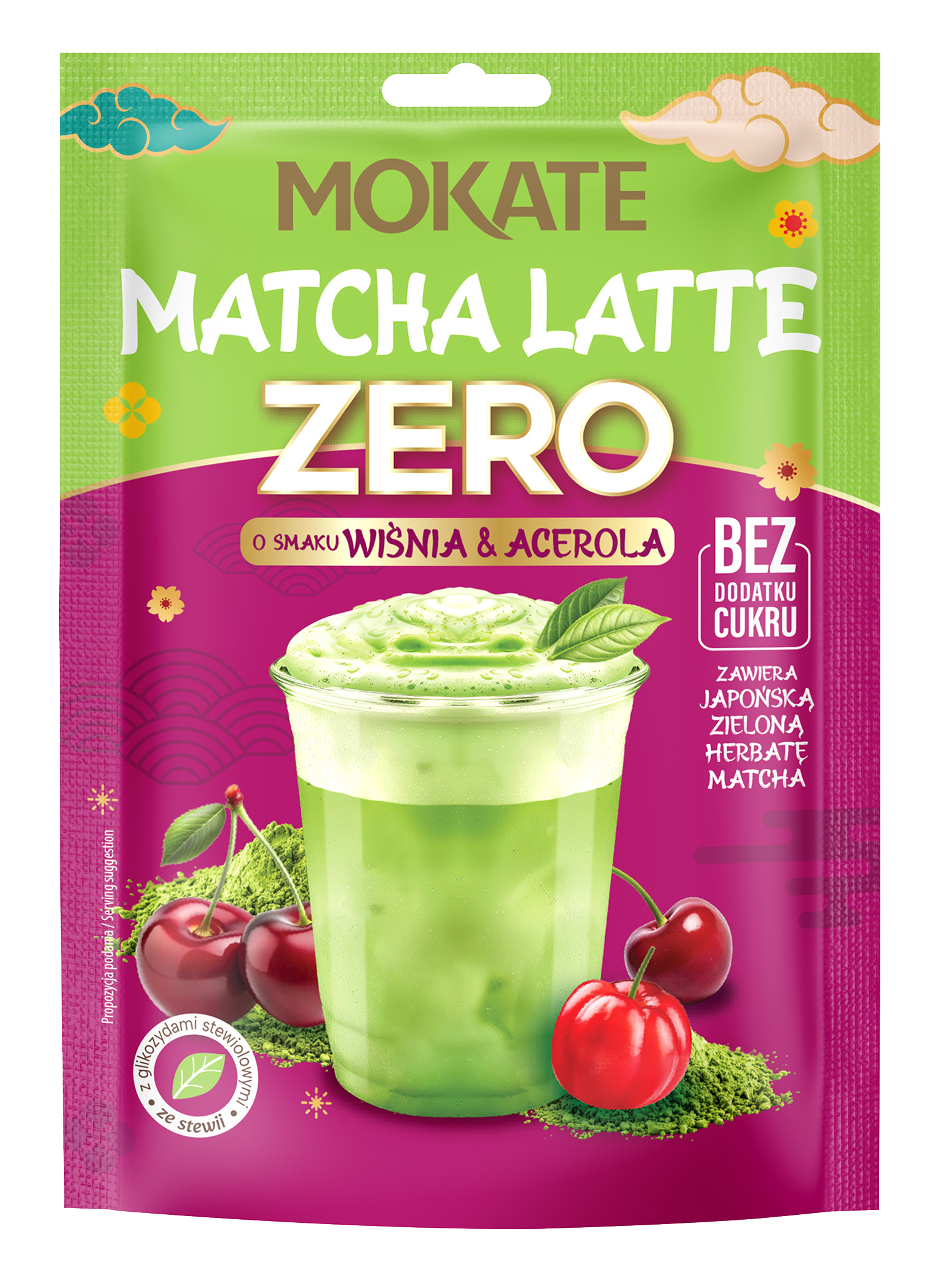 Mokate Matcha Latte Zero O Smaku Wiśnia & Acerola 20 G