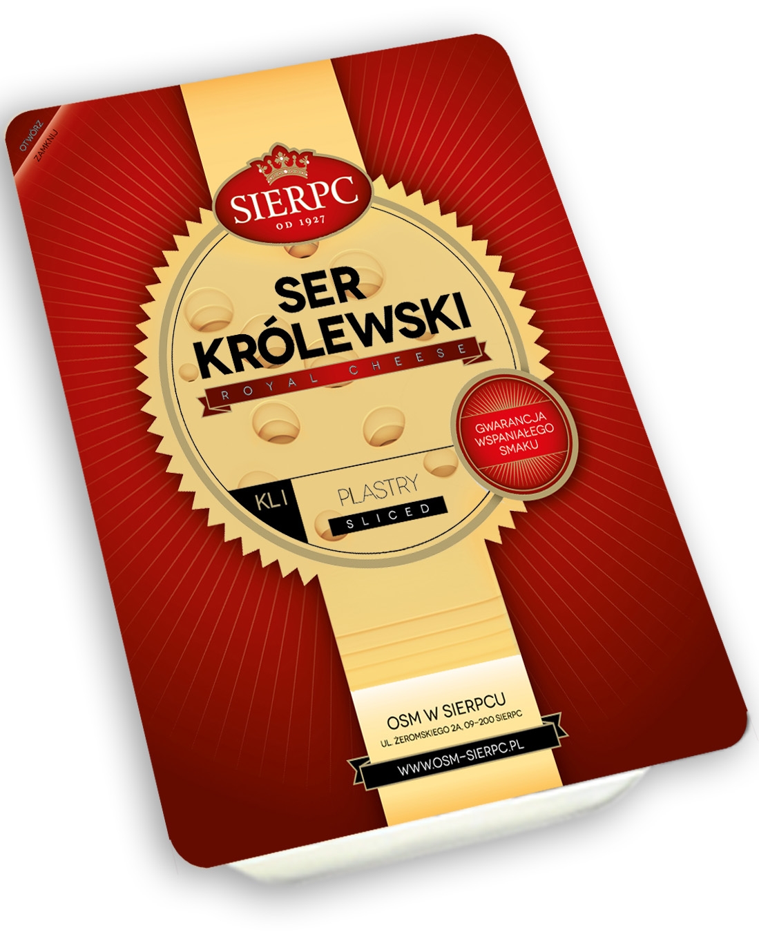 Sierpc Ser Królewski Plastry 150G Okręgowa Spółdzielnia Mleczarska W Sierpcu 150 G