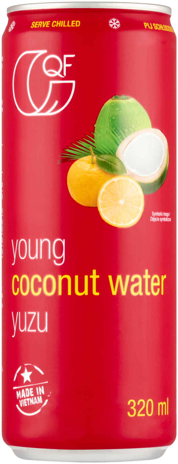 Kaucja Quality Food Woda Kokosowa Z Puree Z Yuzu 320Ml