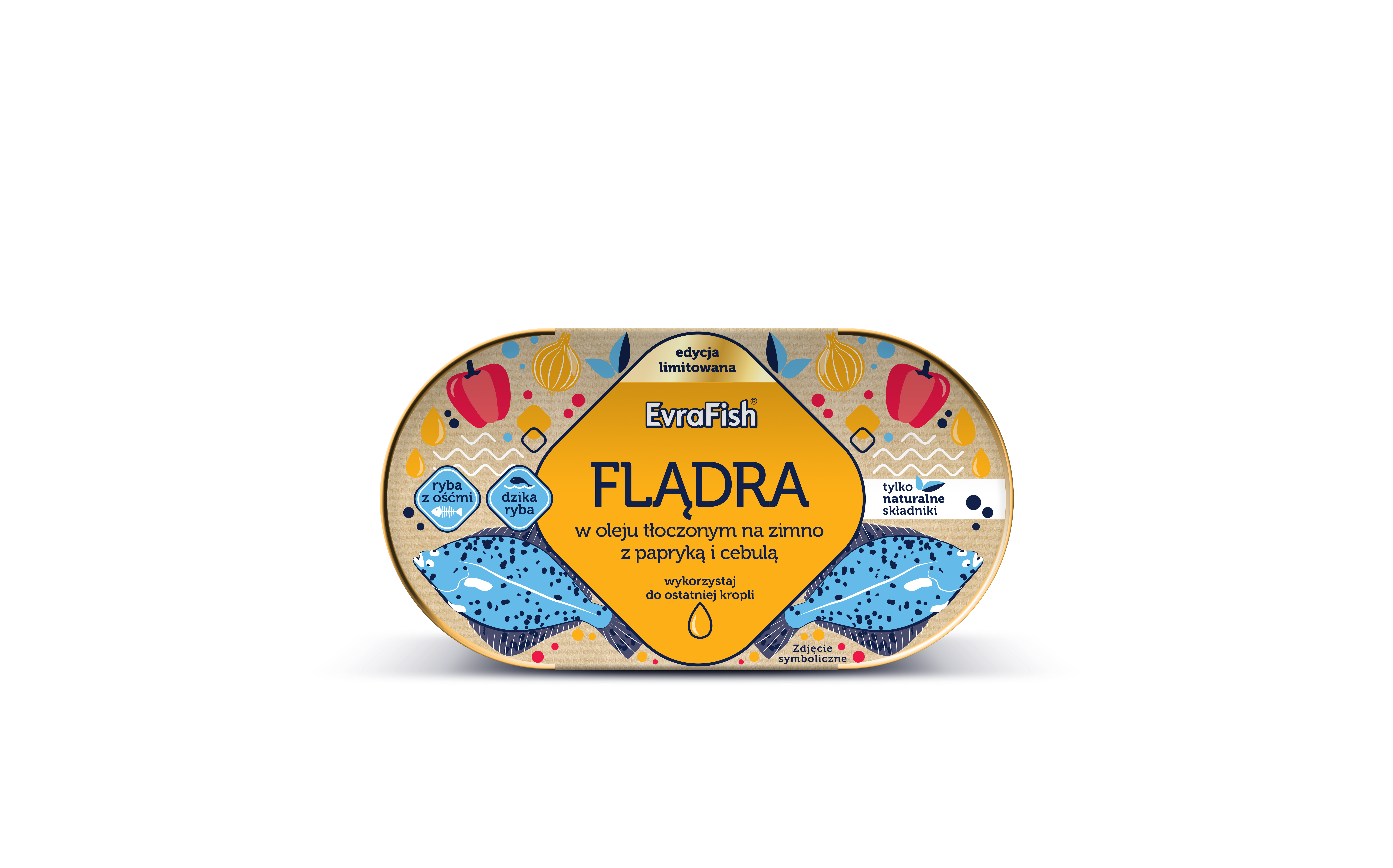 Evrafish Flądra W Oleju Tłoczonym Na Zimno Z Papryką I Cebulą 170 G