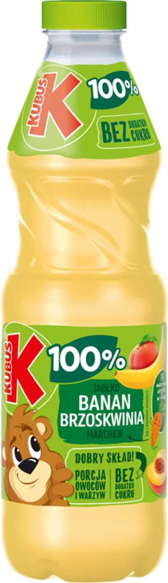 Kubuś Sok 100% Banan Jabłko Brzoskwinia Marchew 850 Ml