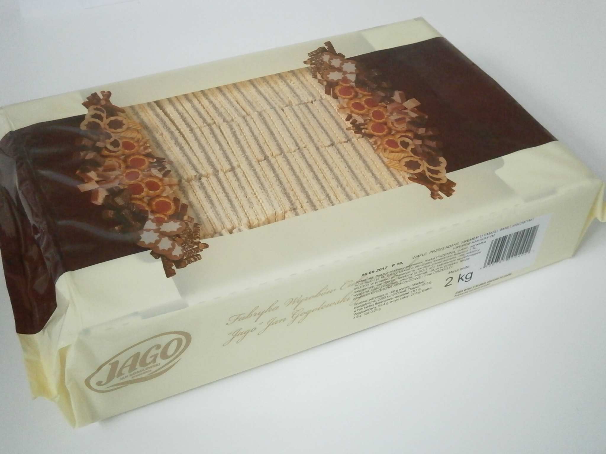 Jago Wafle Przekładane Kremem O Smaku Śmietankowym I Kremem Kakaowym 2 Kg