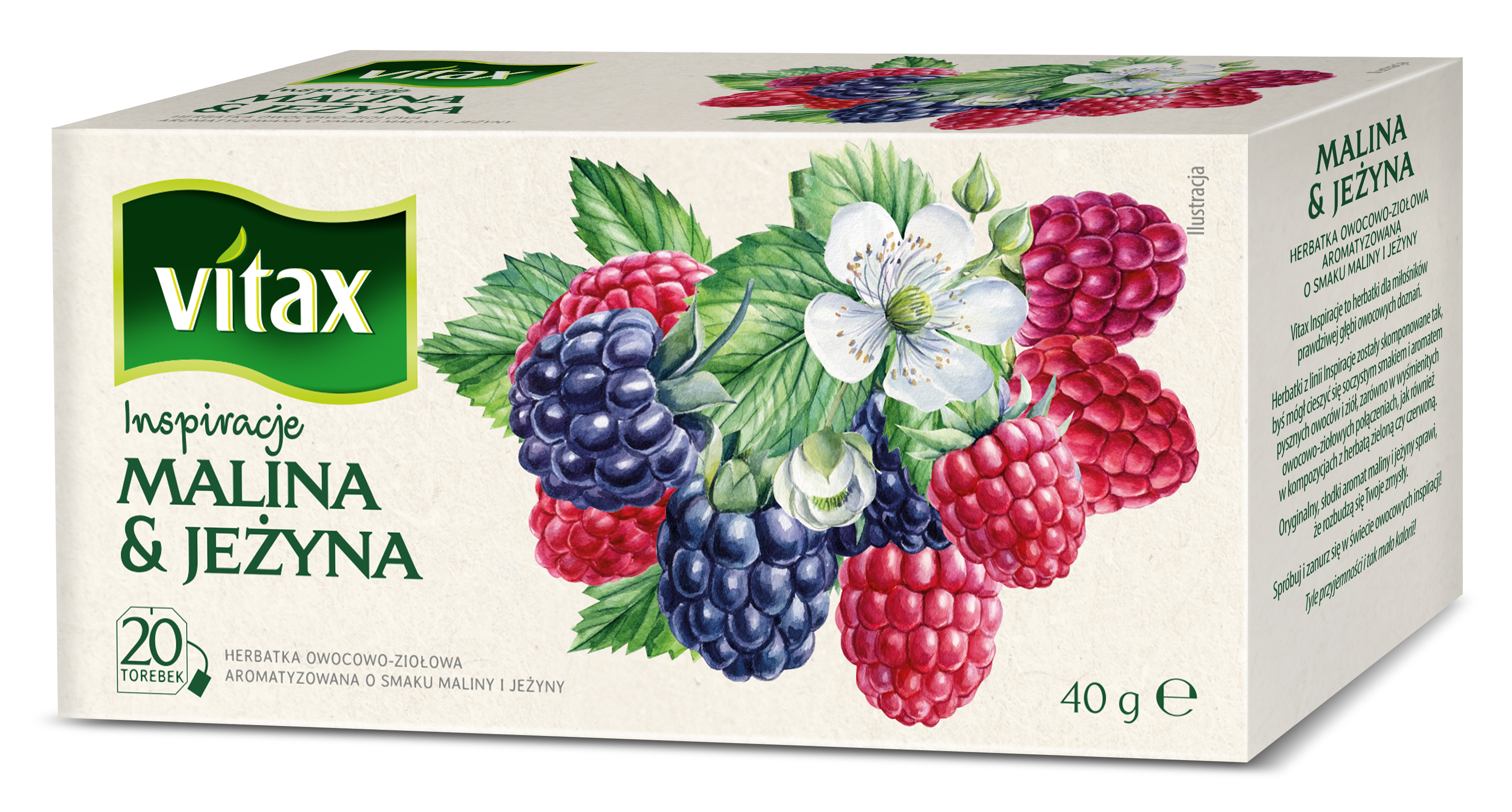 Herbata Vitax Inspiracje Malina & Jeżyna 20S