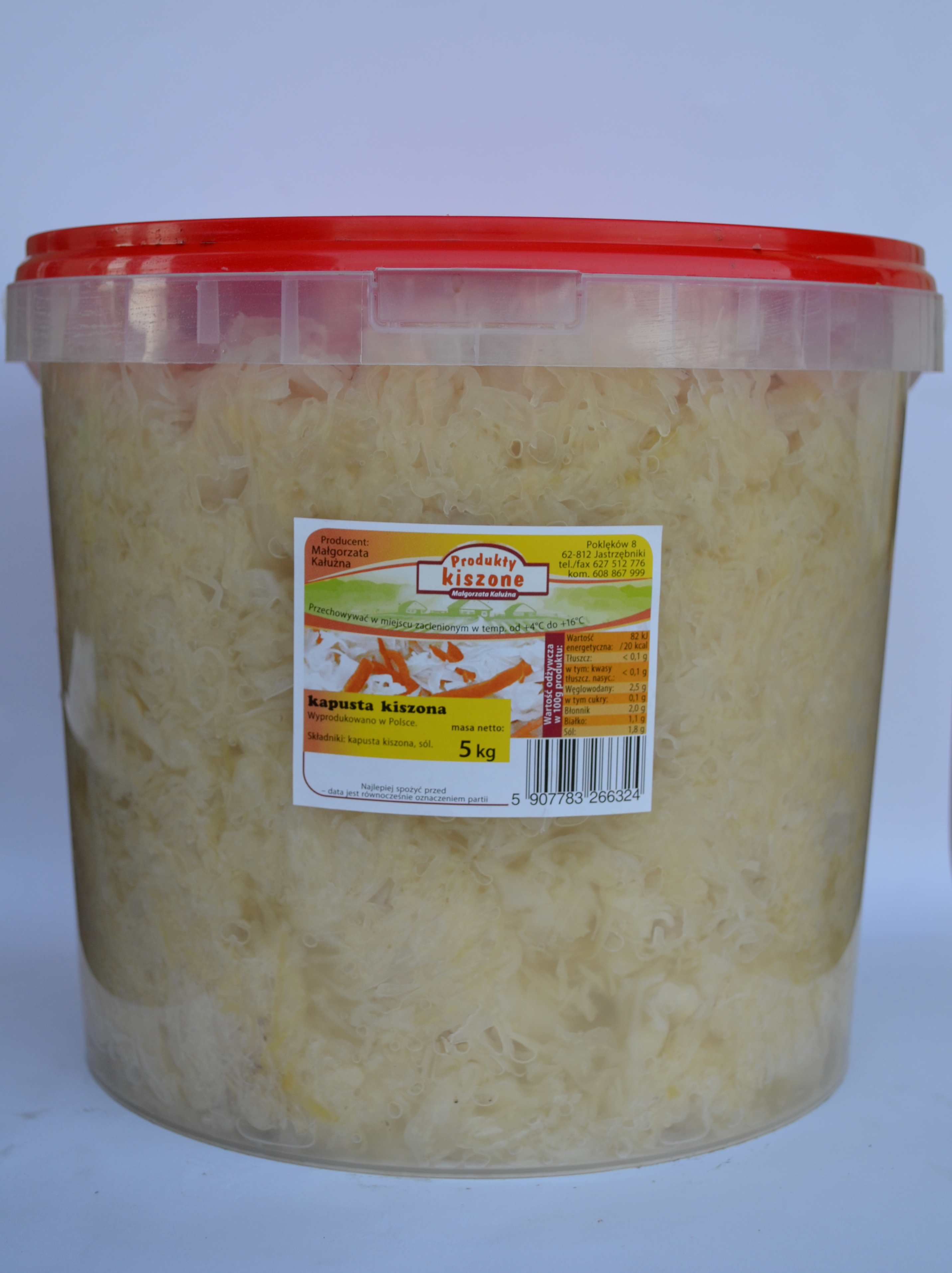 Kapusta Kiszona Polska 5Kg Małgorzata Kałużna