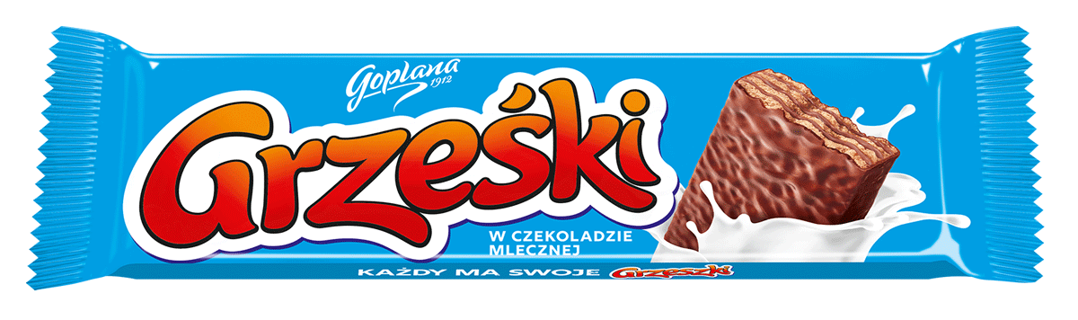 Grześki W Mlecznej Czekoladzie Wafel Przekładany Kremem Kakaowym W Czekoladzie Mlecznej 36 G