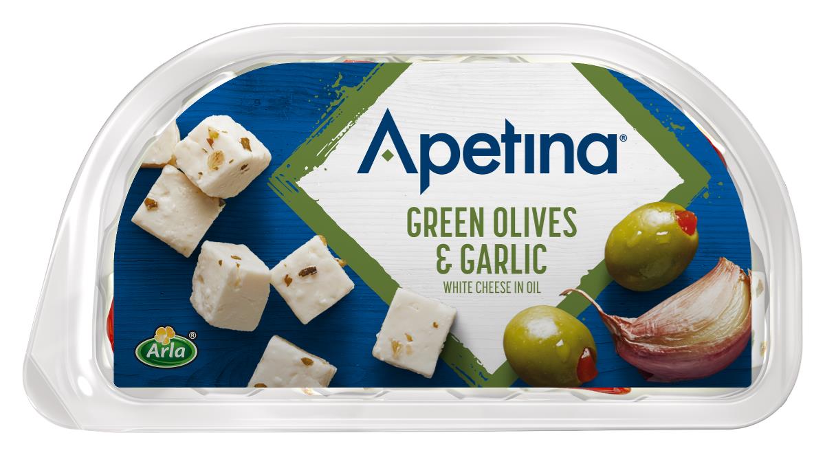 Apetina Snack Z Zielonymi Oliwkami I Czosnkiem 100G