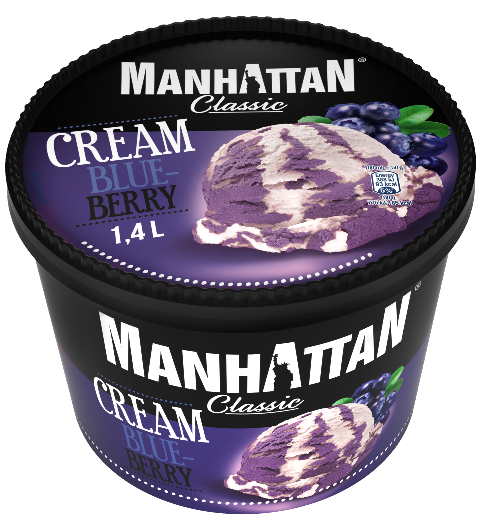 Manhattan Lody Classic Śmietanka Jagoda 1,4L