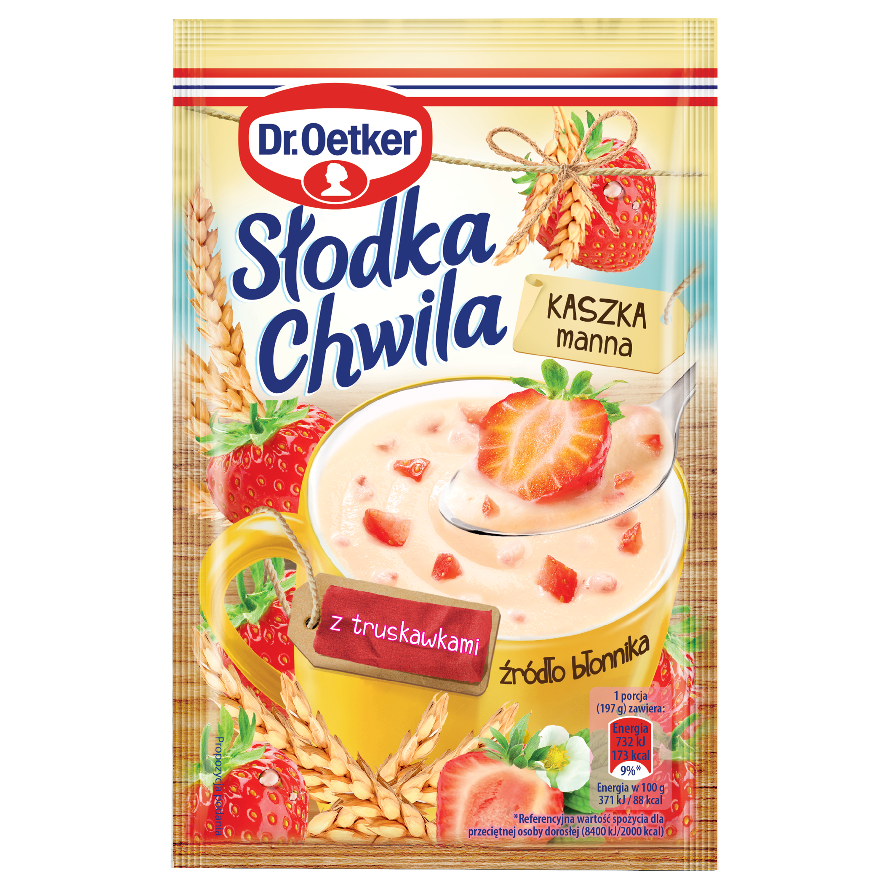 Dr. Oetker Słodka Chwila Kaszka Manna Truskawkowa 47,5 G