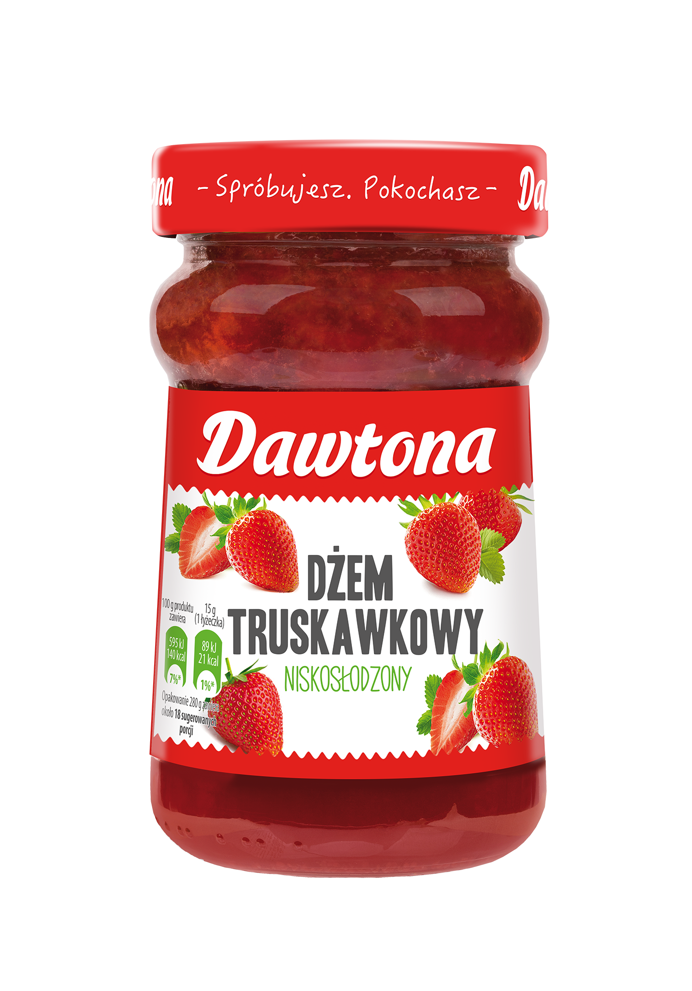 Dżem Truskawkowy Niskosłodzony 280G Dawtona