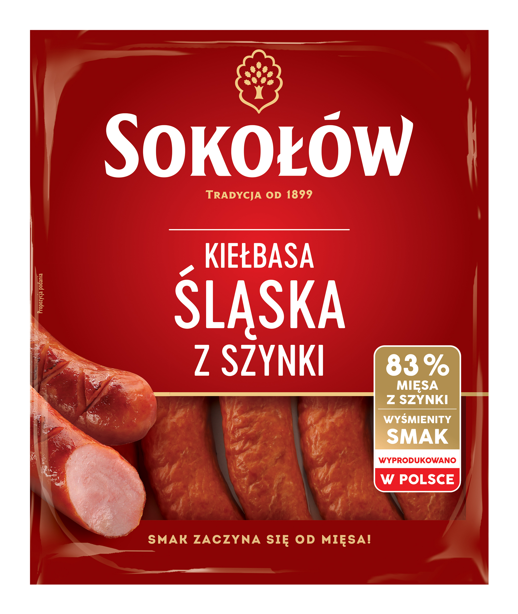 Kiełbasa Śląska Z Szynki 500G Sokołów