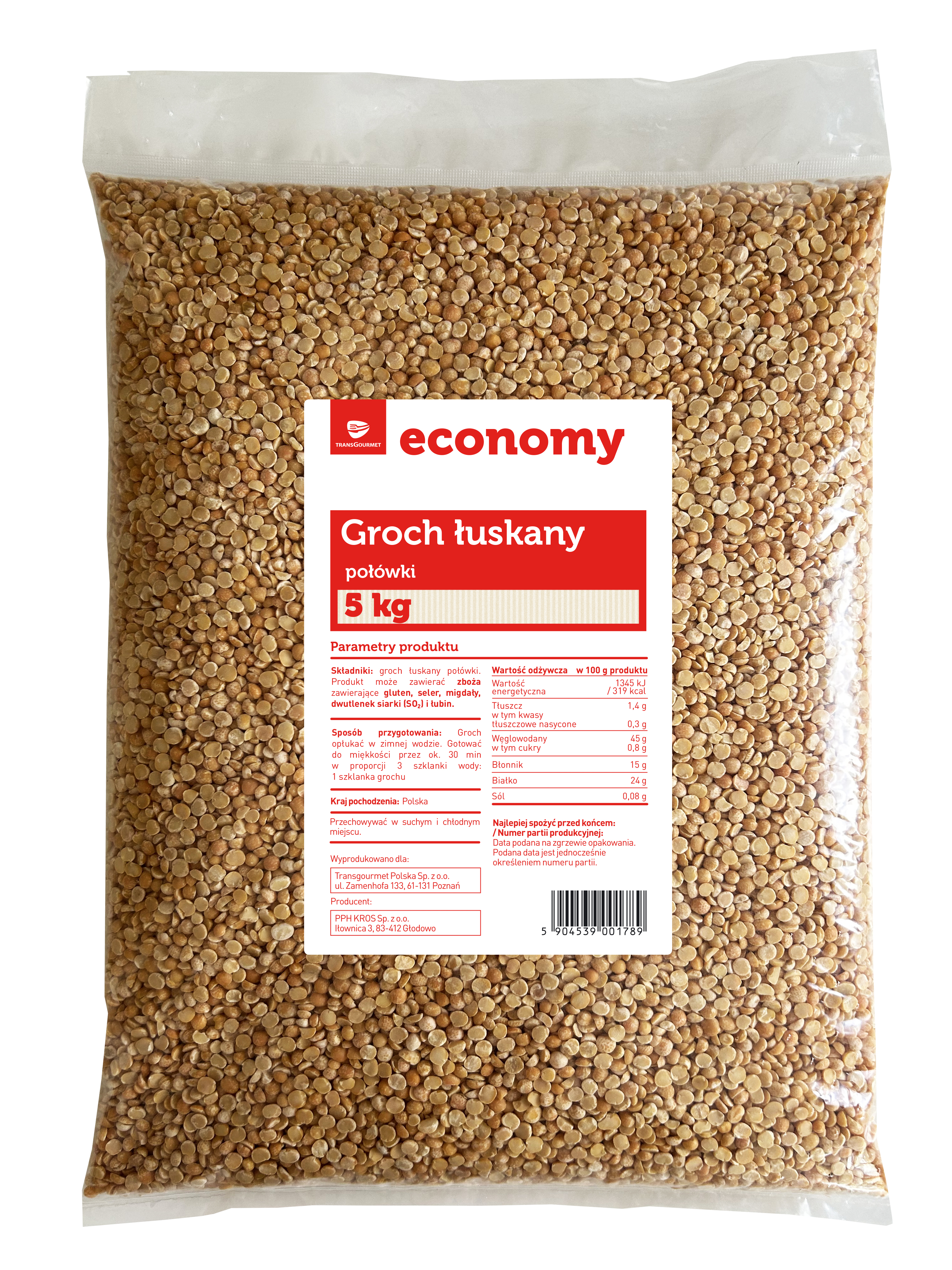 Tge Groch Łuskany Połówki 5 Kg
