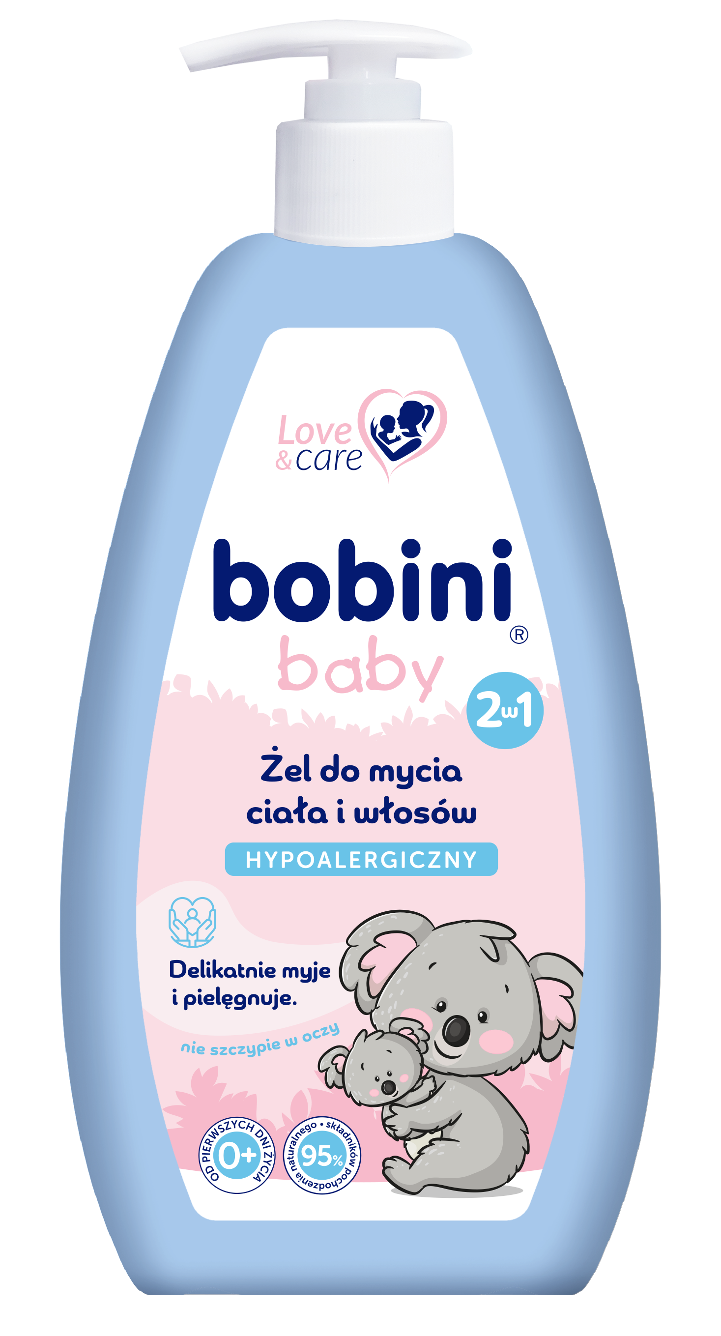 Bobini Baby Żel Do Mycia Ciała I Włosów 500Ml