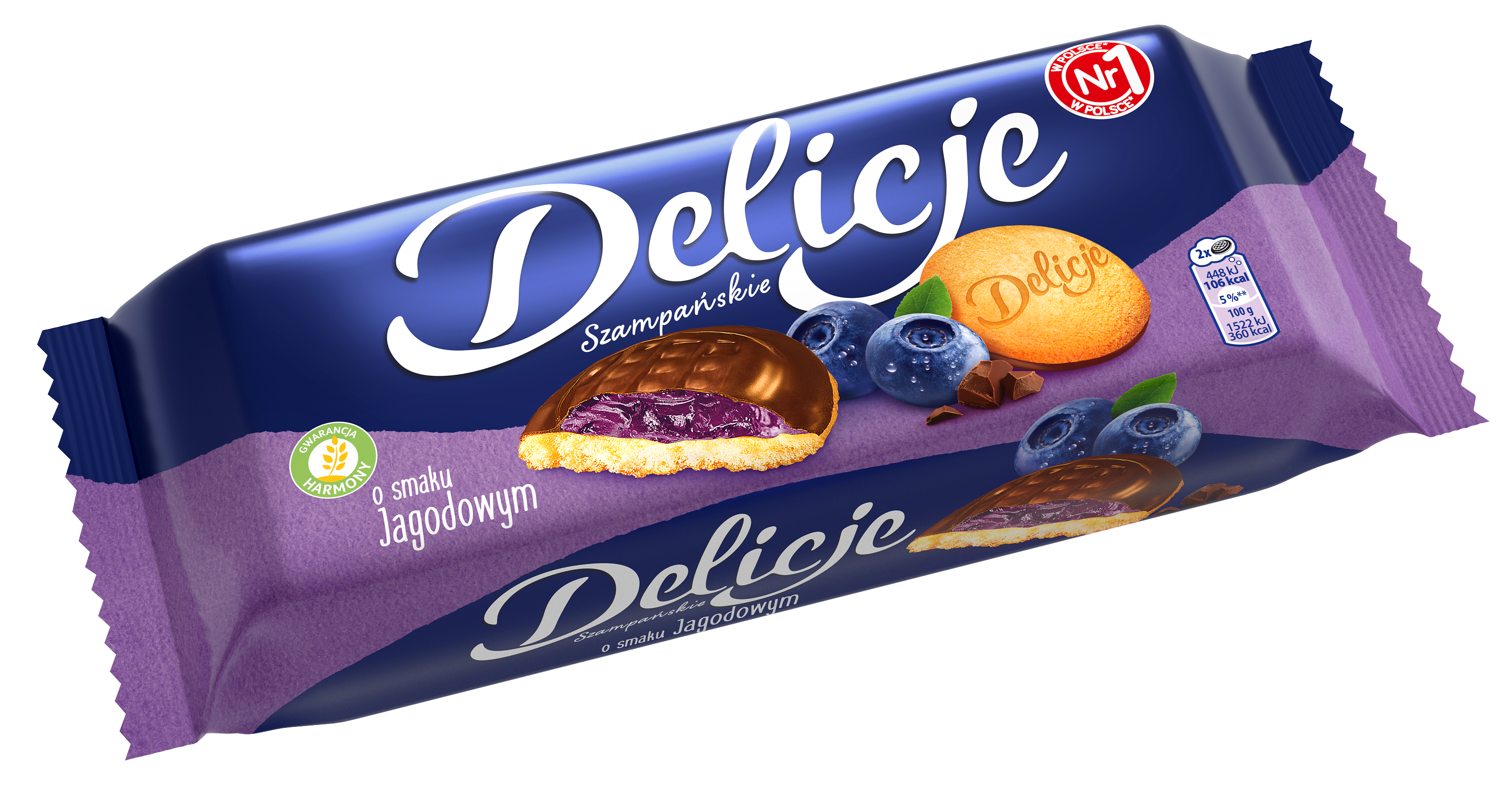 Delicje Sz. Jagodowe Ciemna Czekolada 147G