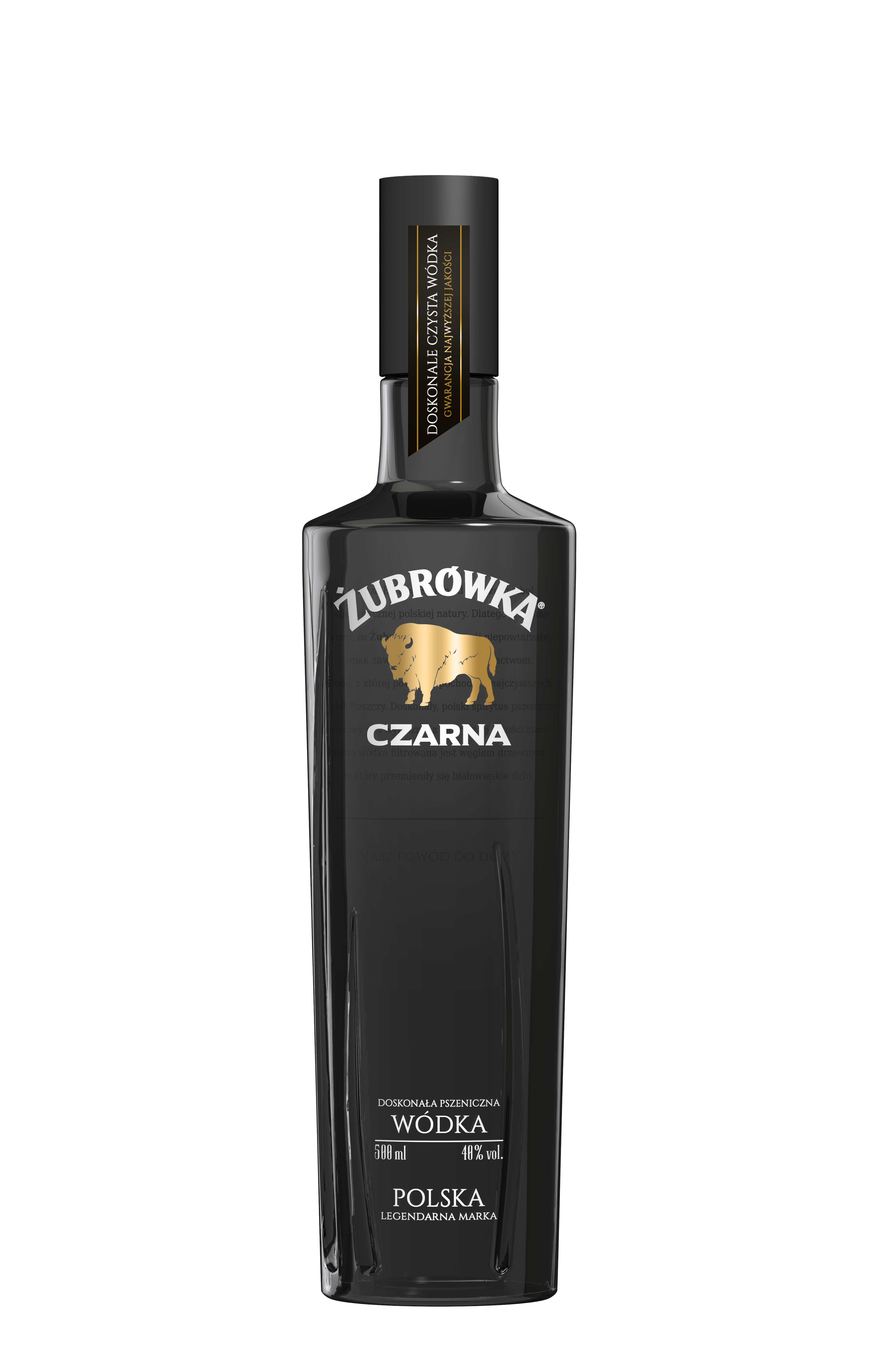 Wódka Żubrówka Czarna 40% 500 Ml