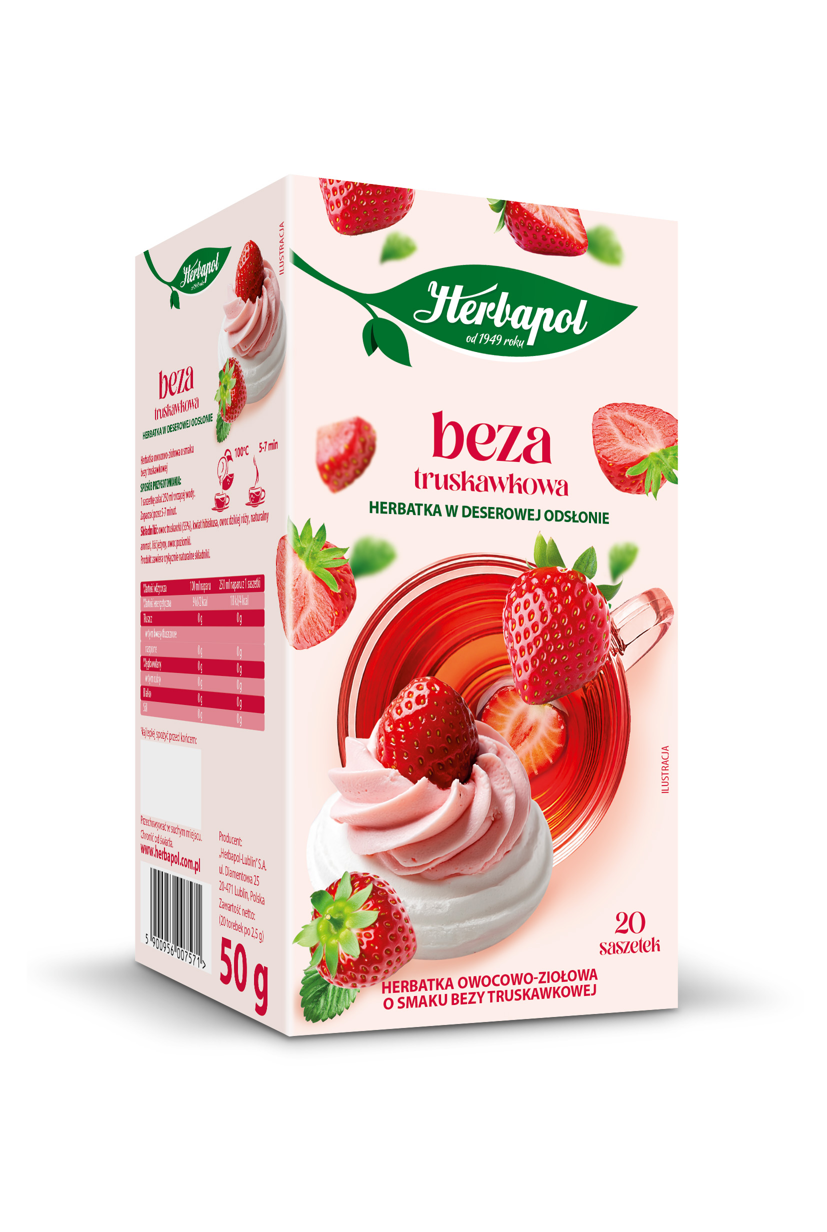 Herbapol Beza Truskawkowa 20X2,5G