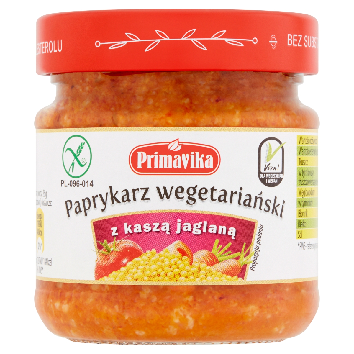 Primavika Paprykarz Wegetariański Z Kaszą Jaglaną 160 G